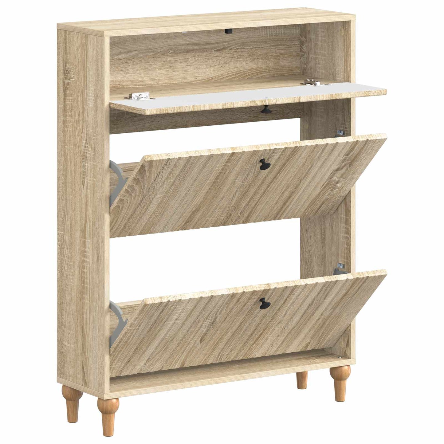 Sko Skap ALKMAAR 78 x 24 x 103 cm Konstruert tre Sonoma eik