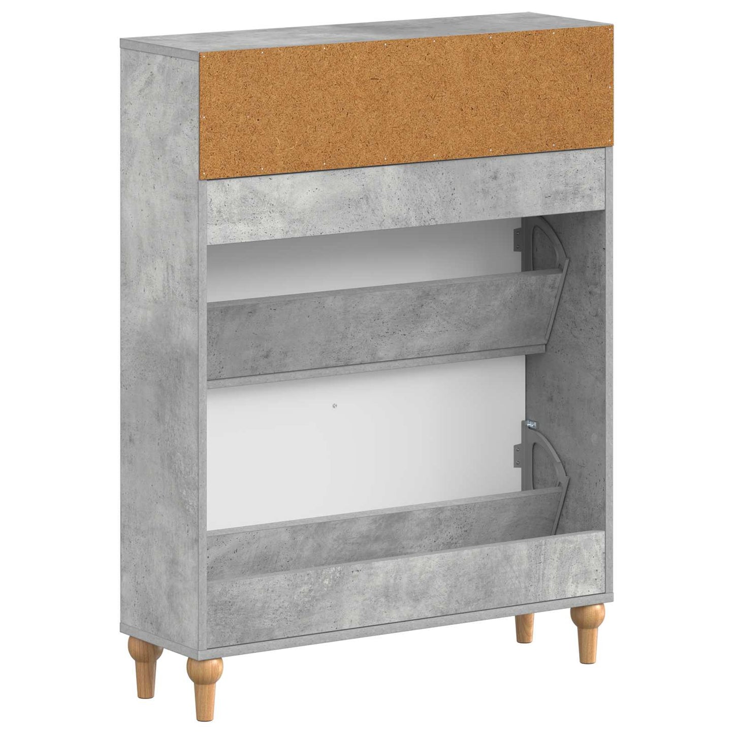Sko Skap ALKMAAR 78 x 24 x 103 cm Konstruert tre Betonggrå