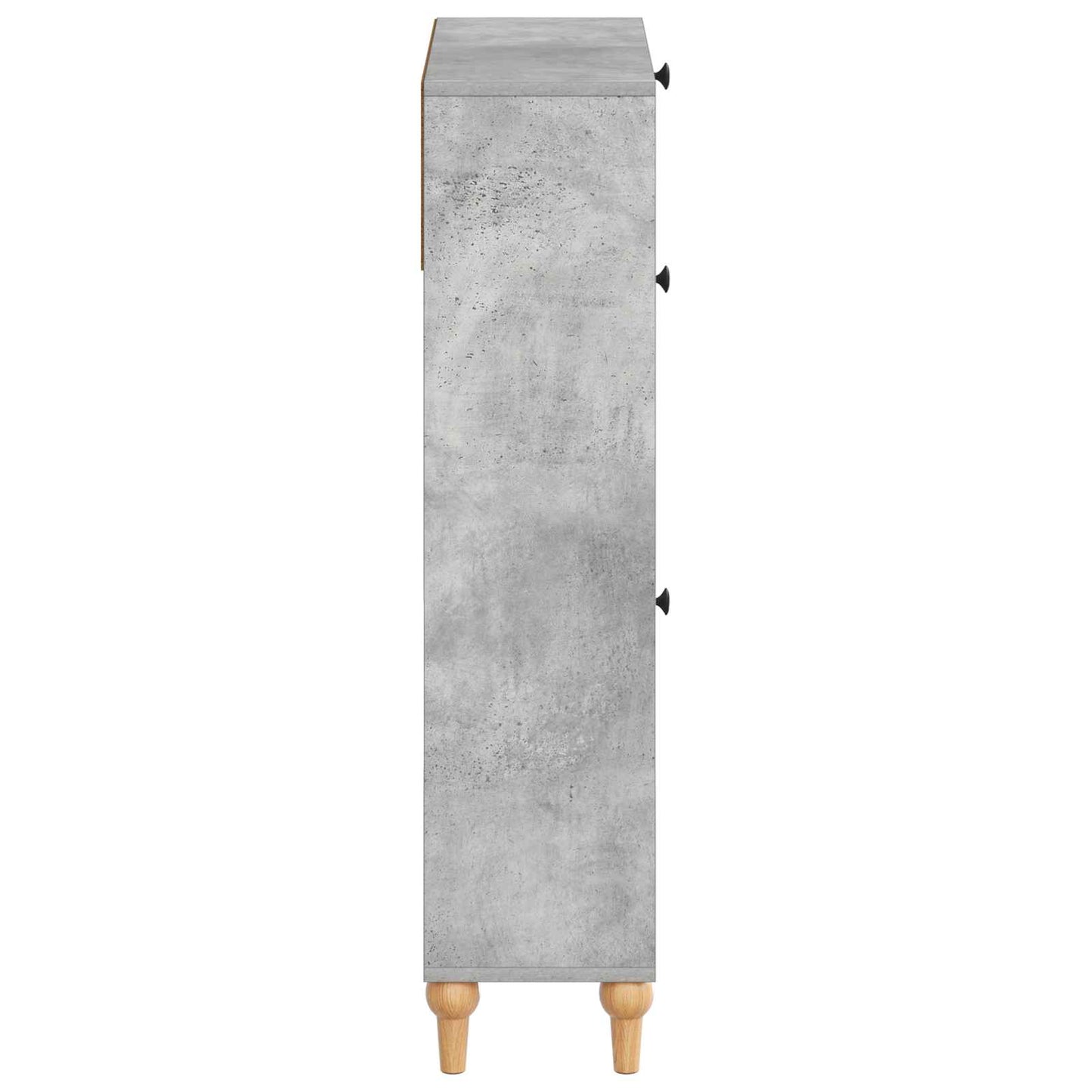 Sko Skap ALKMAAR 78 x 24 x 103 cm Konstruert tre Betonggrå