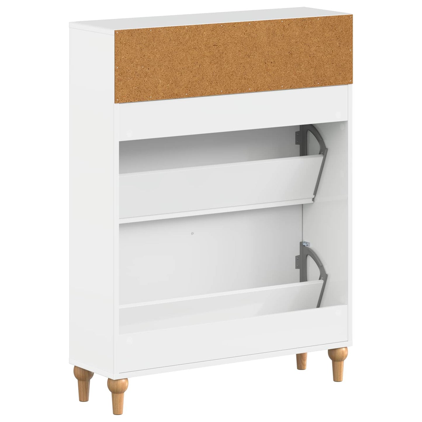 Sko Skap ALKMAAR 78 x 24 x 103 cm Konstruert tre Høgglans hvit