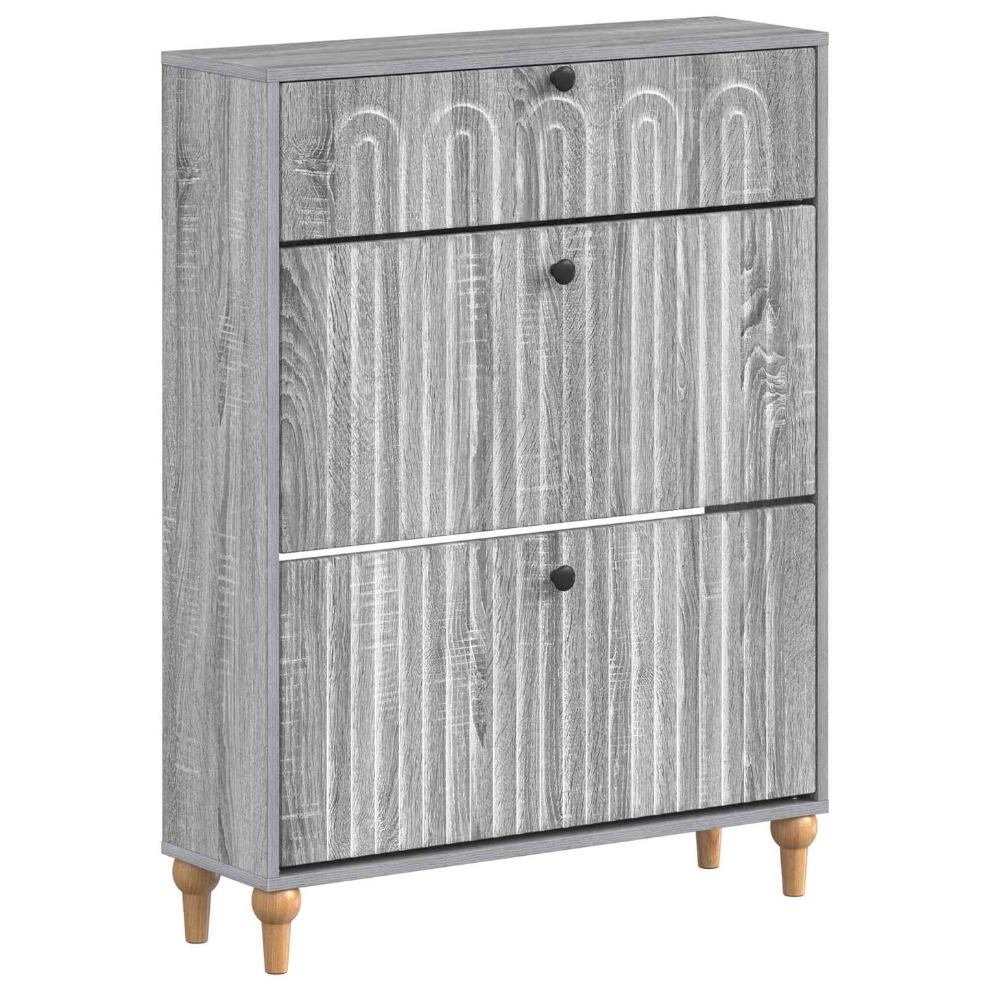 Sko Skap ALKMAAR 78 x 24 x 103 cm Konstruert tre Grå Sonoma