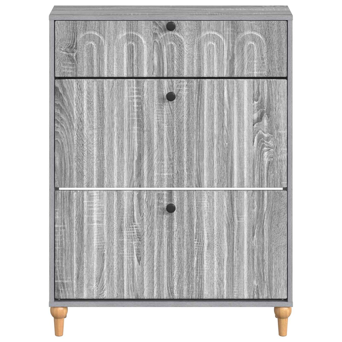 Sko Skap ALKMAAR 78 x 24 x 103 cm Konstruert tre Grå Sonoma
