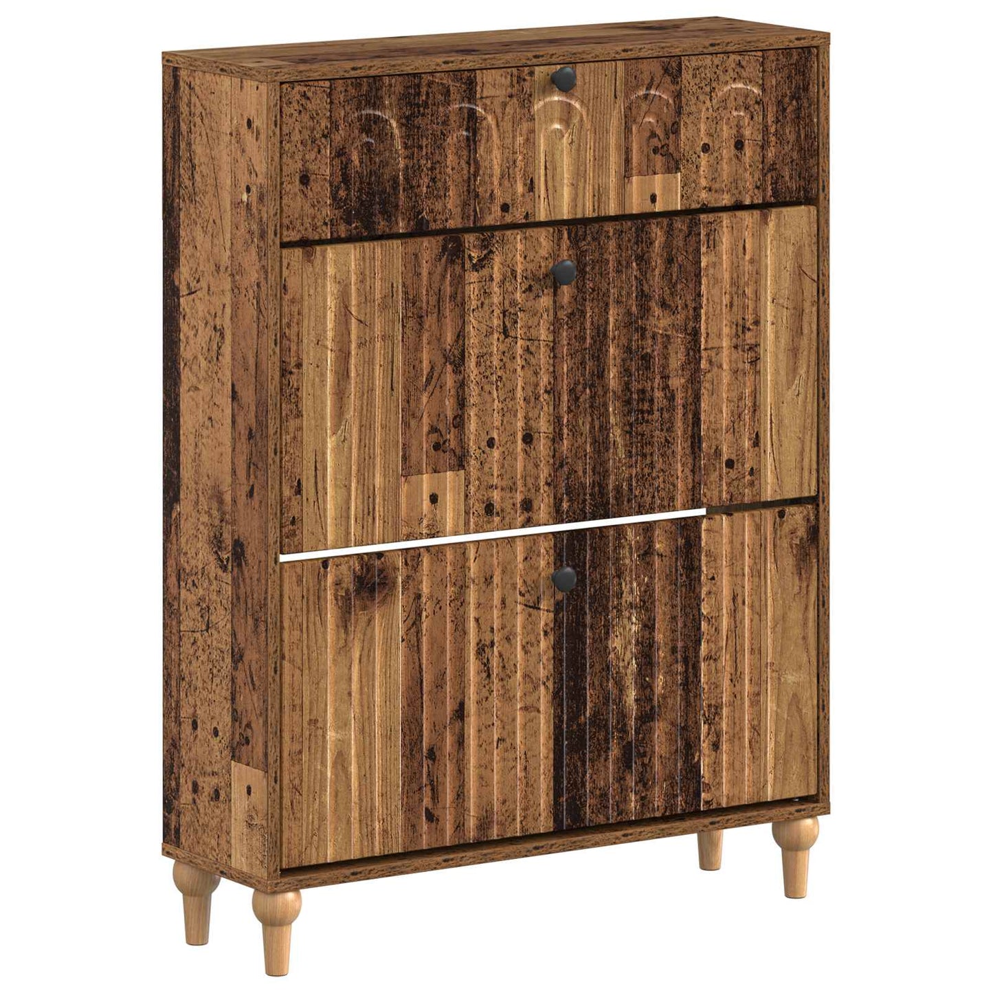 Sko Skap ALKMAAR 78 x 24 x 103 cm Konstruert tre Gammelt tre