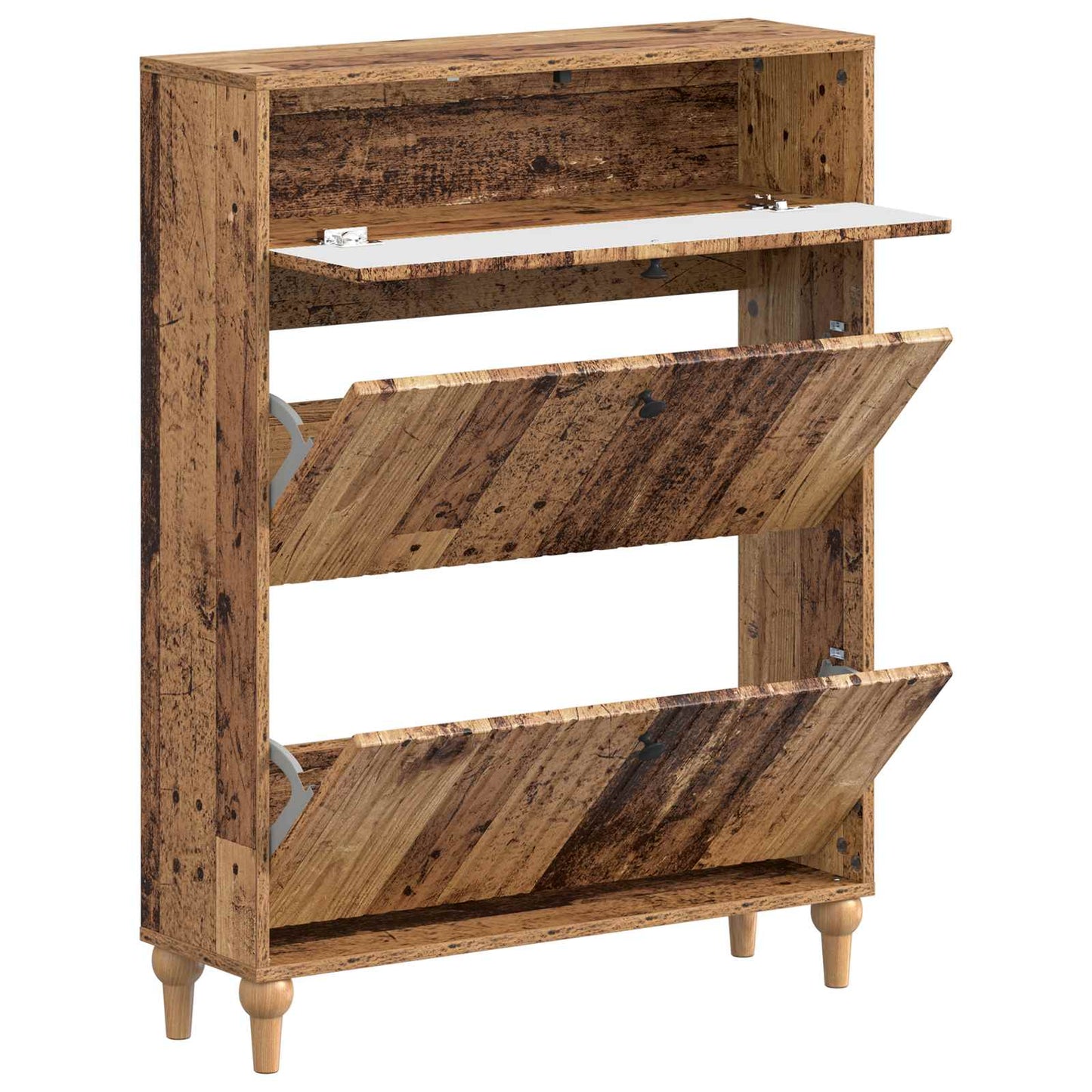 Sko Skap ALKMAAR 78 x 24 x 103 cm Konstruert tre Gammelt tre
