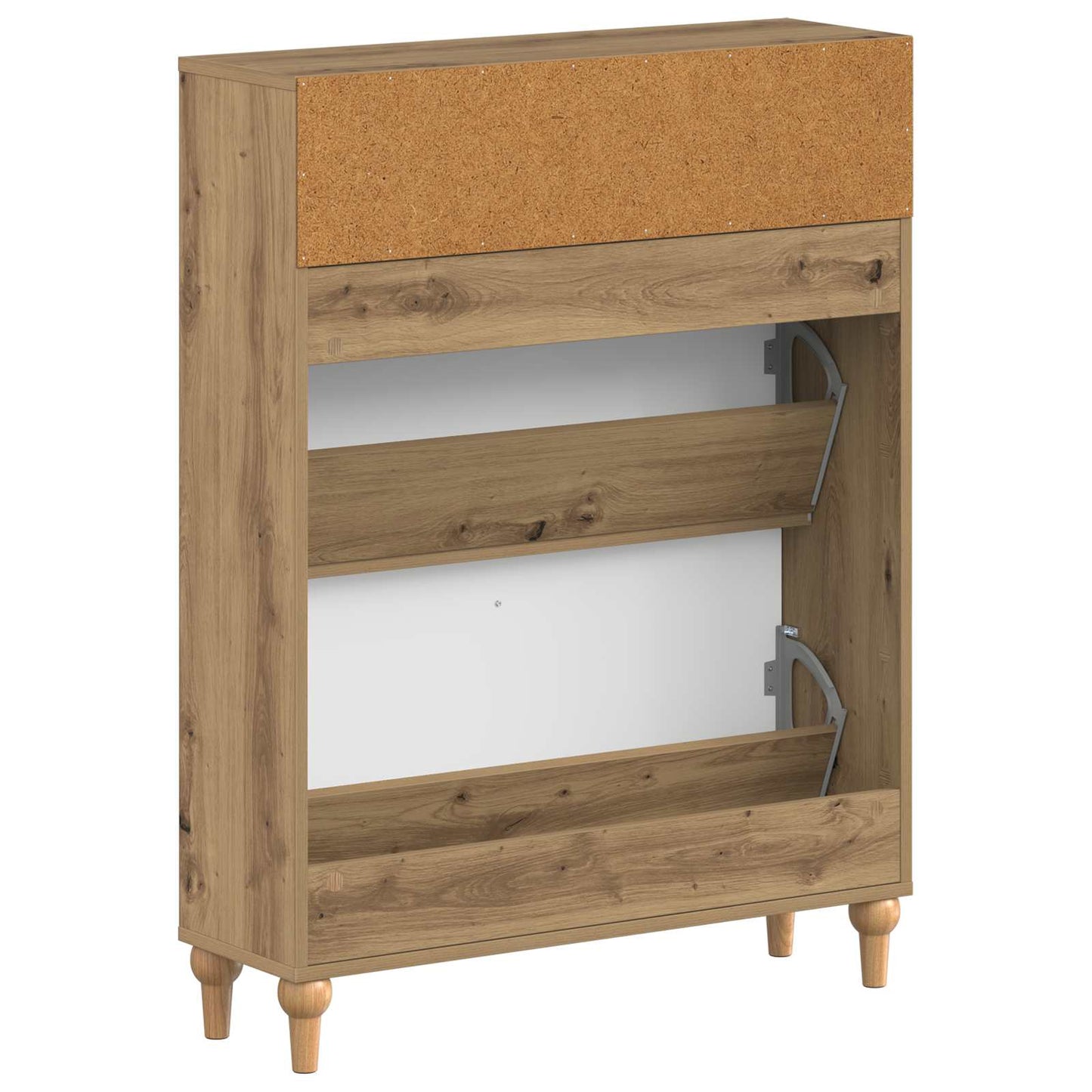 Sko Skap ALKMAAR 78 x 24 x 103 cm Konstruert tre Artisan eik