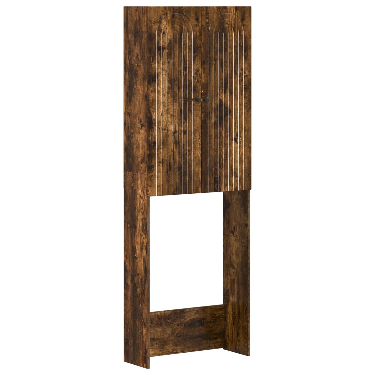 Toalett skap ALKMAAR Røkt Eik 66 x 25,5 x 190 cm Konstruert tre
