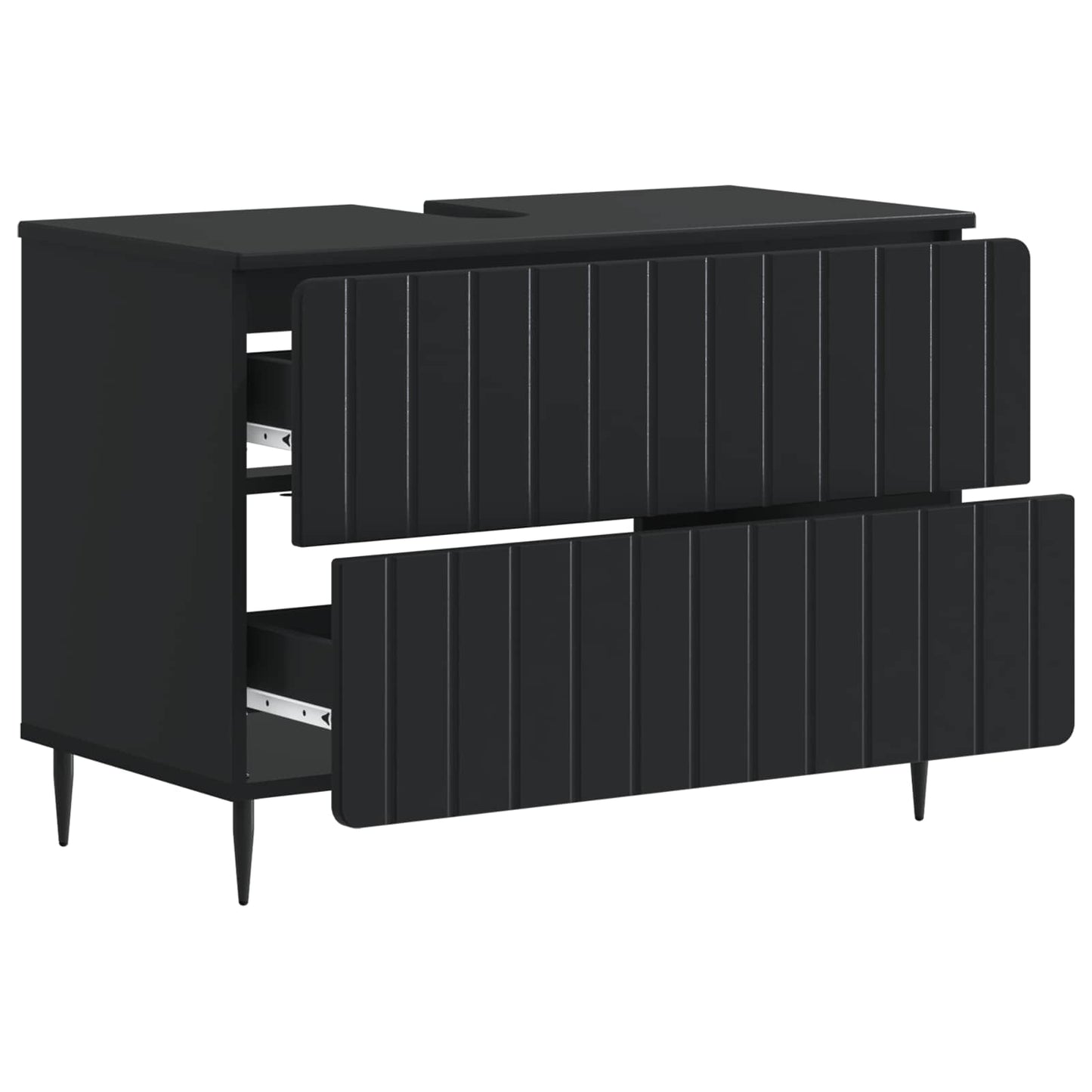 Baderomsvaskeskap ZWOLLE Svart 82 x 41 x 58,5 cm Konstruert tre