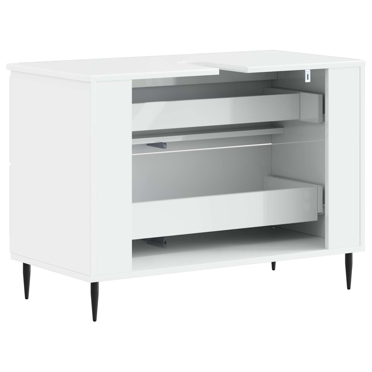 Baderomsvaskeskap ZWOLLE Høgglans hvit 82 x 41 x 58,5 cm