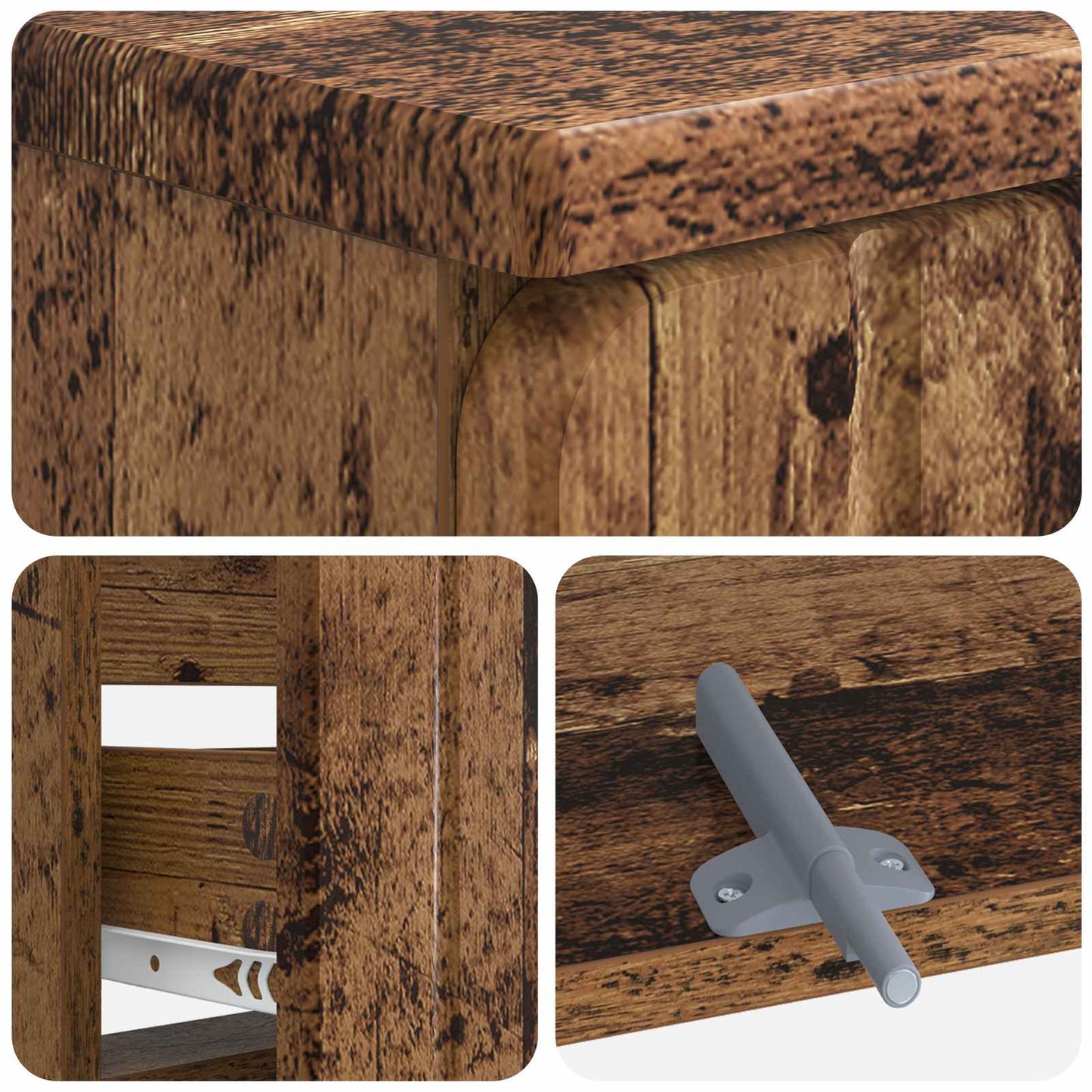 Baderomsvaskeskap ZWOLLE Gammelt tre 82 x 41 x 58,5 cm