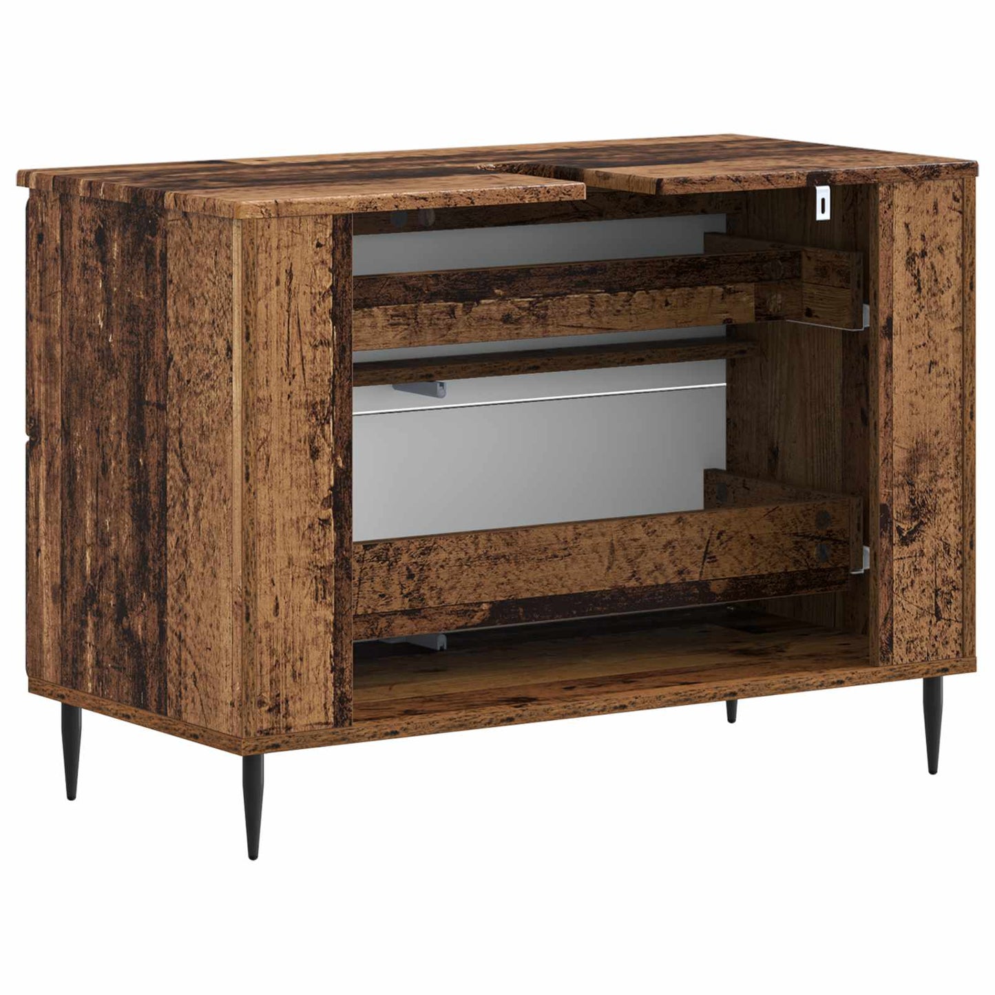Baderomsvaskeskap ZWOLLE Gammelt tre 82 x 41 x 58,5 cm