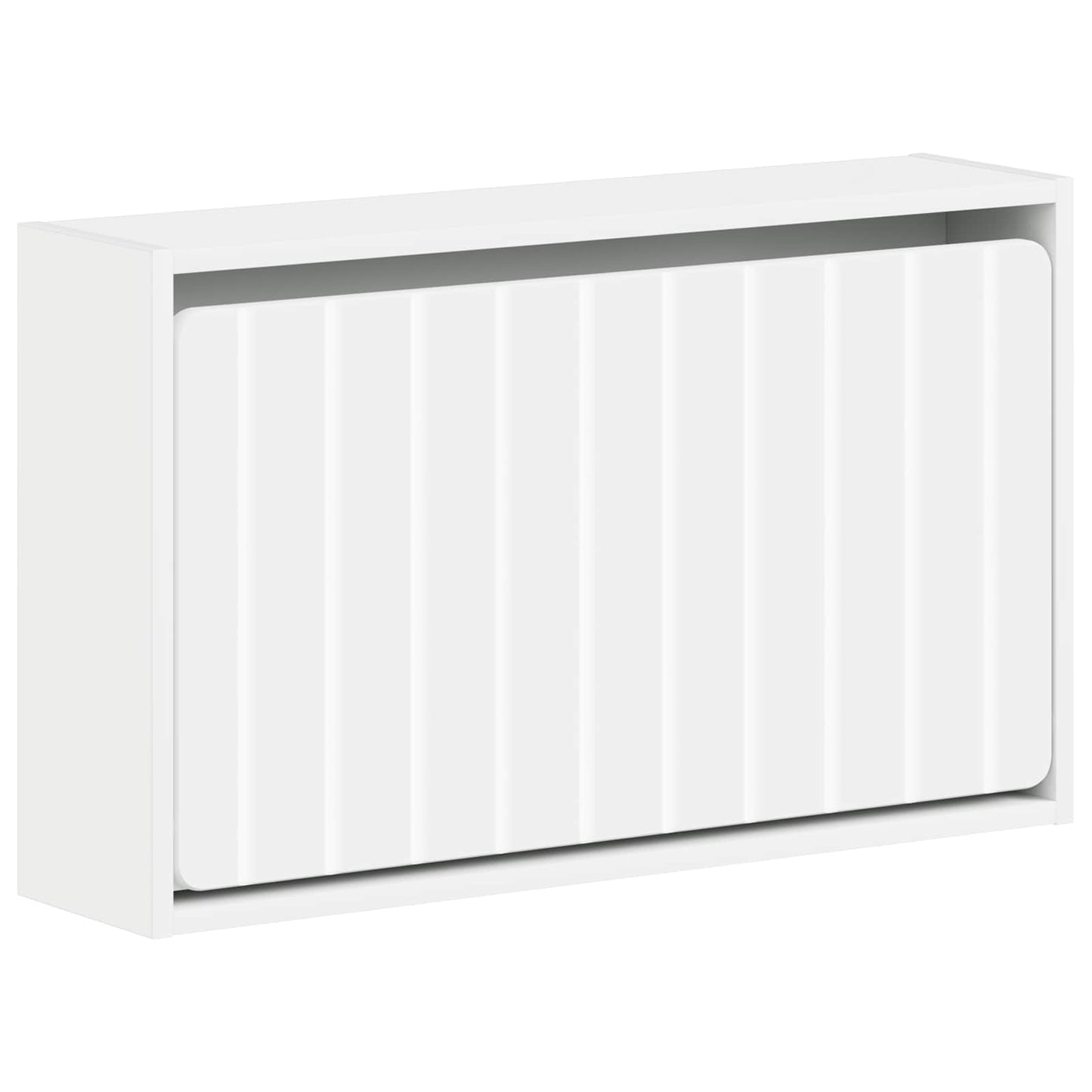 Vegghengt skoskap ZWOLLE 71 x 17 x 43 cm Konstruert tre Hvit