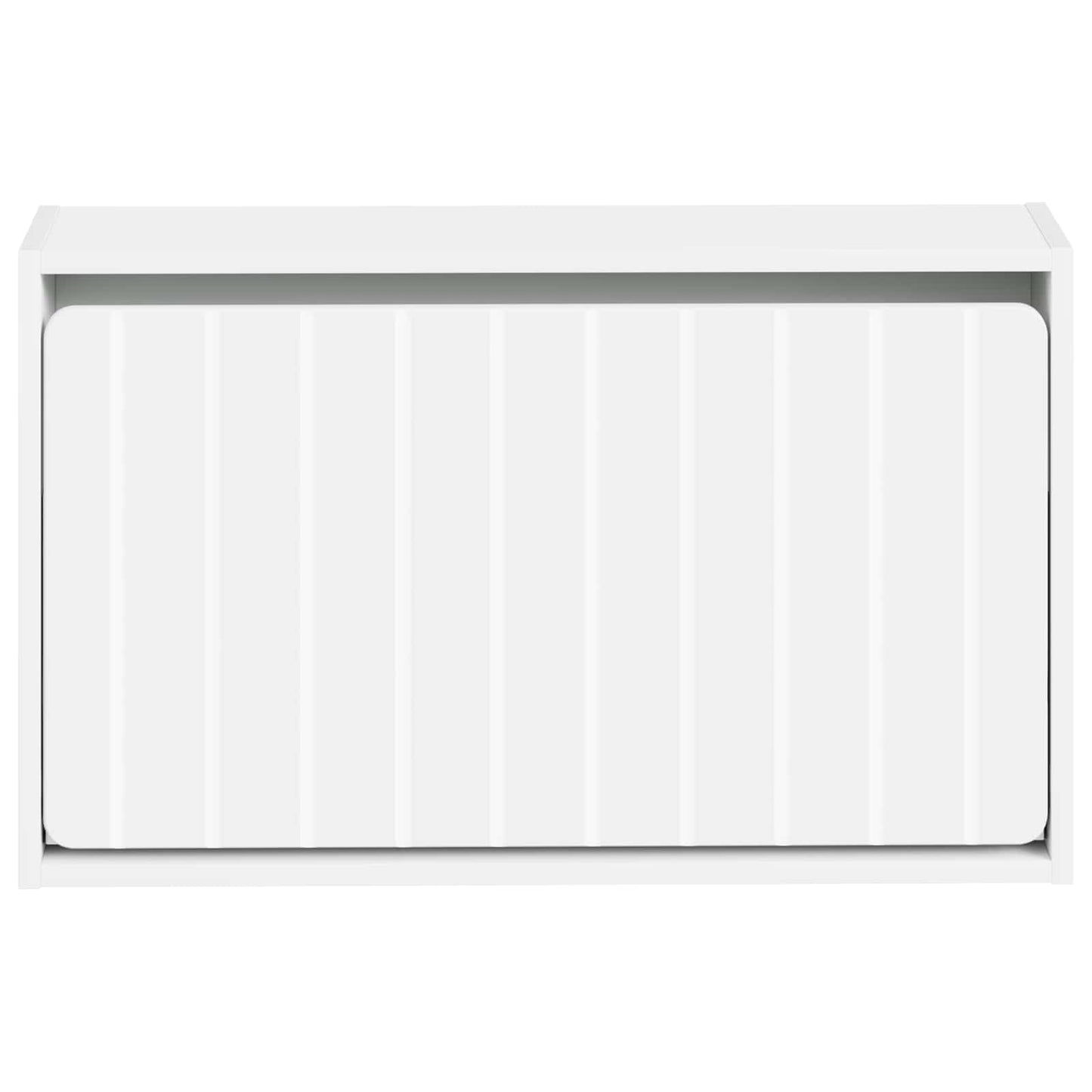 Vegghengt skoskap ZWOLLE 71 x 17 x 43 cm Konstruert tre Hvit