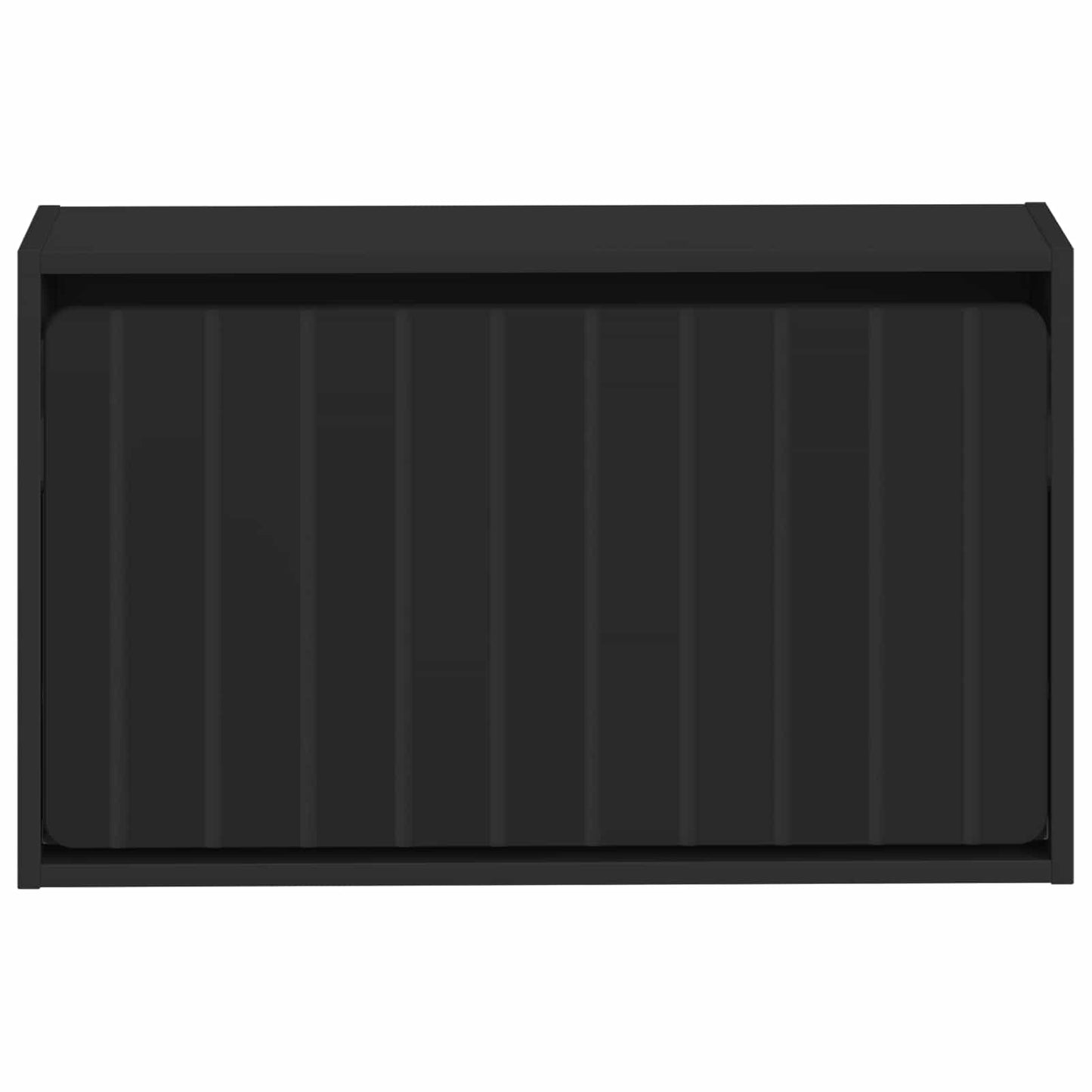 Vegghengt skoskap ZWOLLE 71 x 17 x 43 cm Konstruert tre Svart
