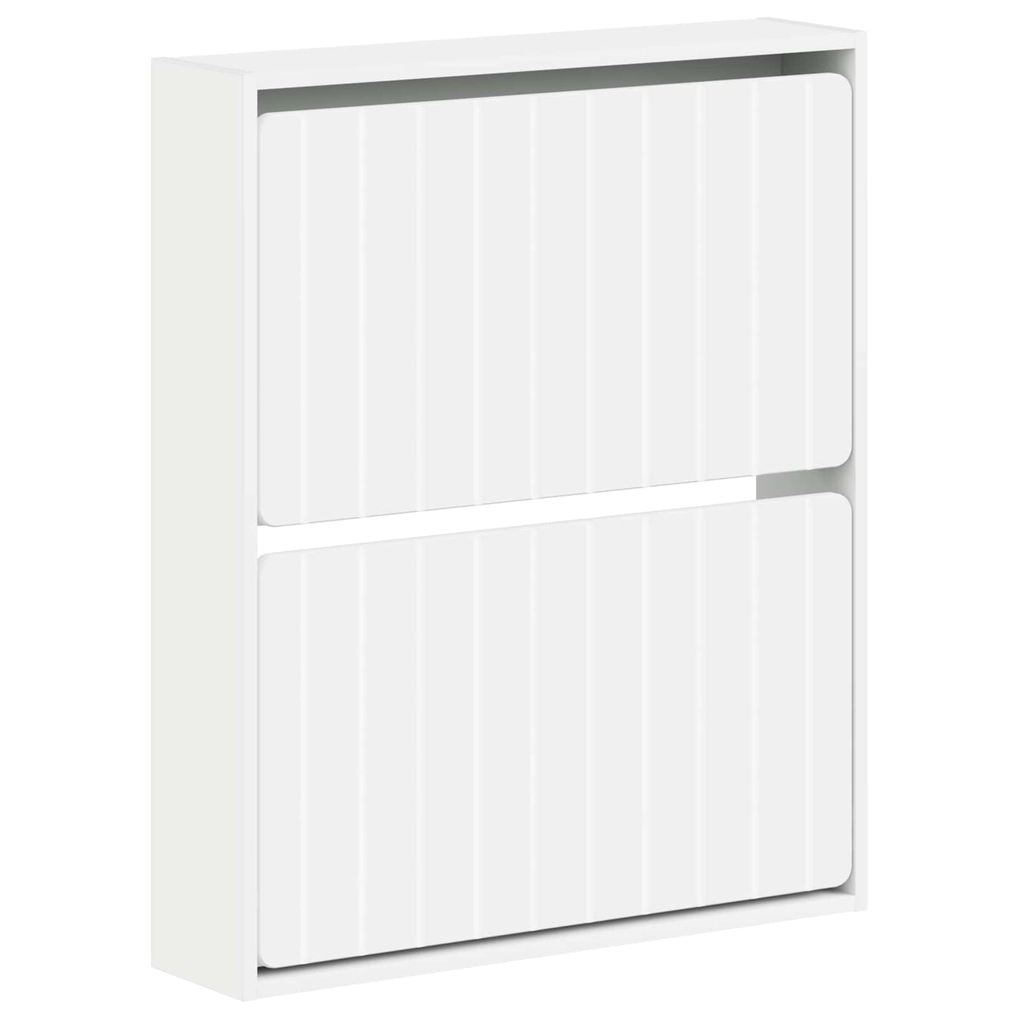 Vegghengt skoskap ZWOLLE 71 x 17 x 86 cm Konstruert tre Hvit