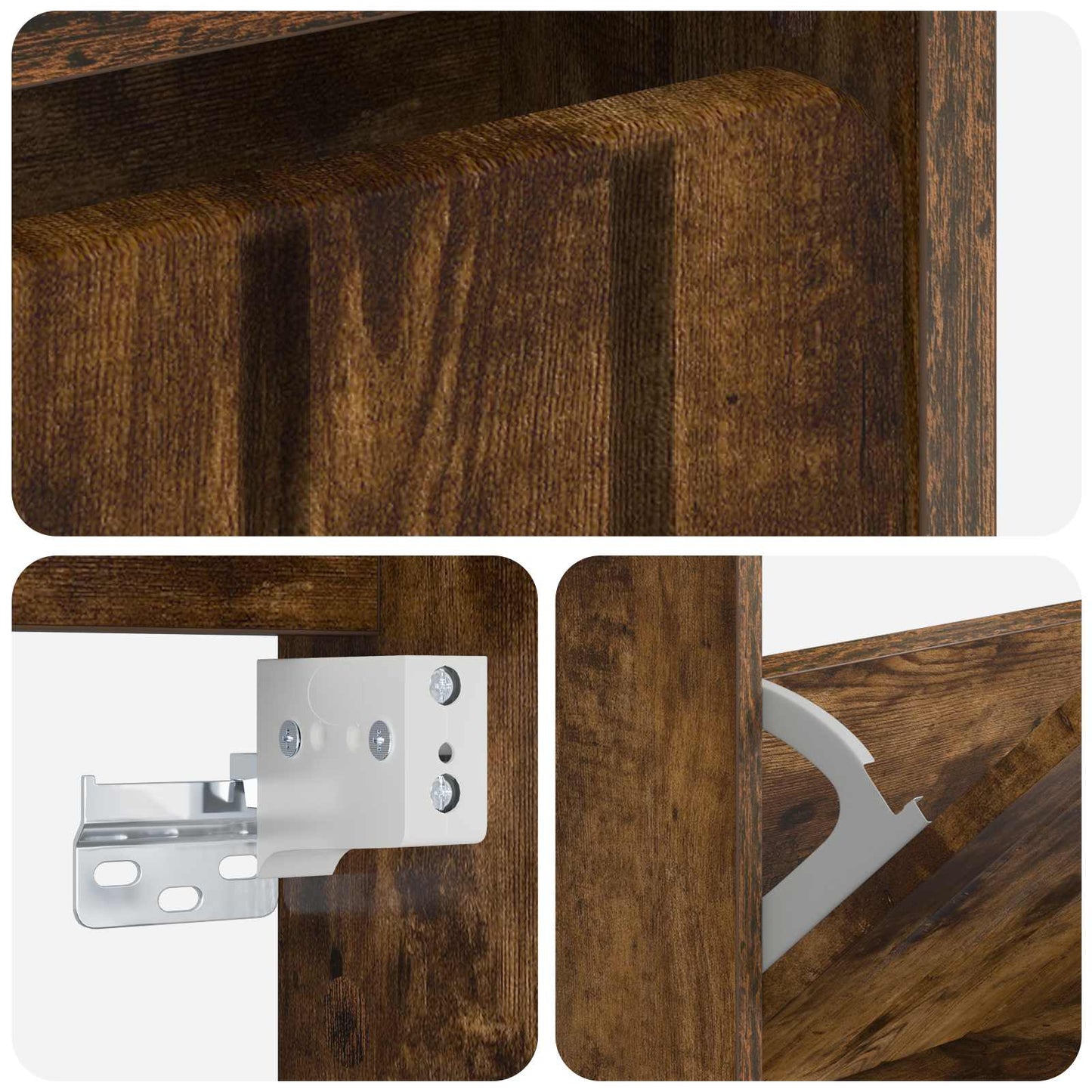 Vegghengt skoskap ZWOLLE 71 x 17 x 86 cm Konstruert tre