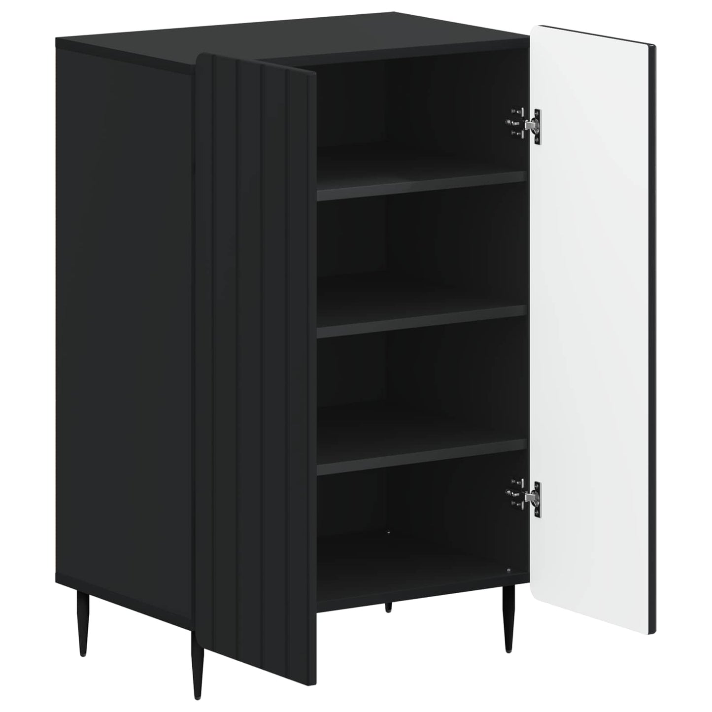 Sko Skap ZWOLLE 59,5 x 39,5 x 91,5 cm Konstruert tre Svart