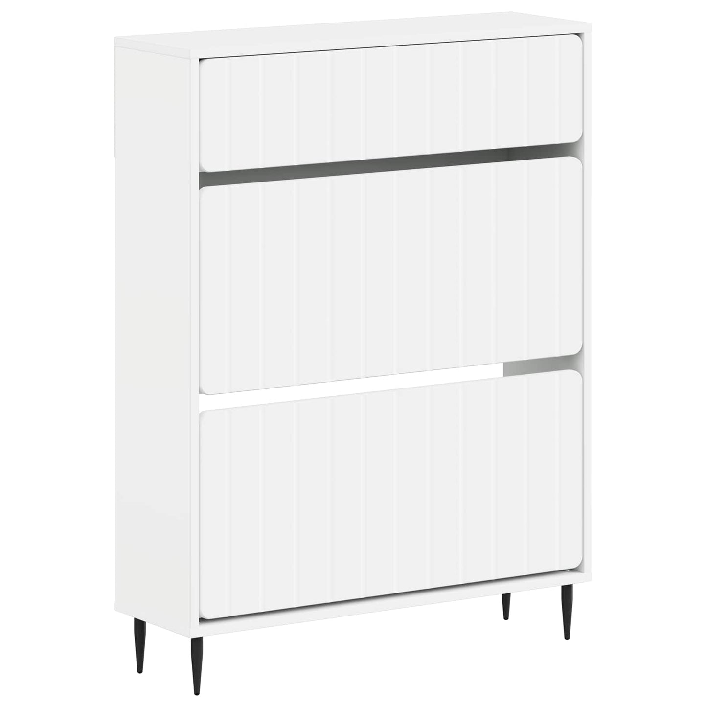 Sko Skap ZWOLLE 78 x 24 x 103 cm Konstruert tre Hvit