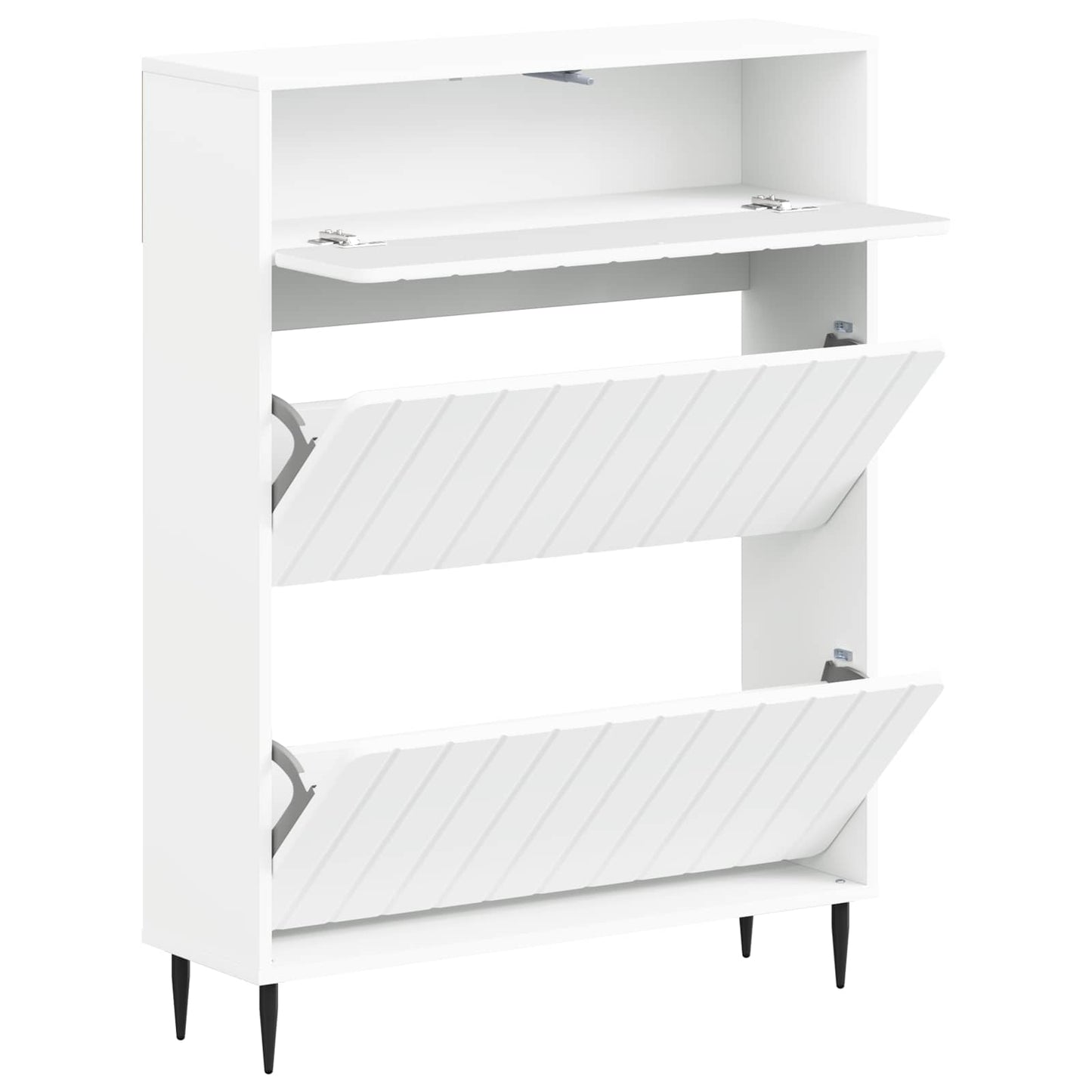 Sko Skap ZWOLLE 78 x 24 x 103 cm Konstruert tre Hvit