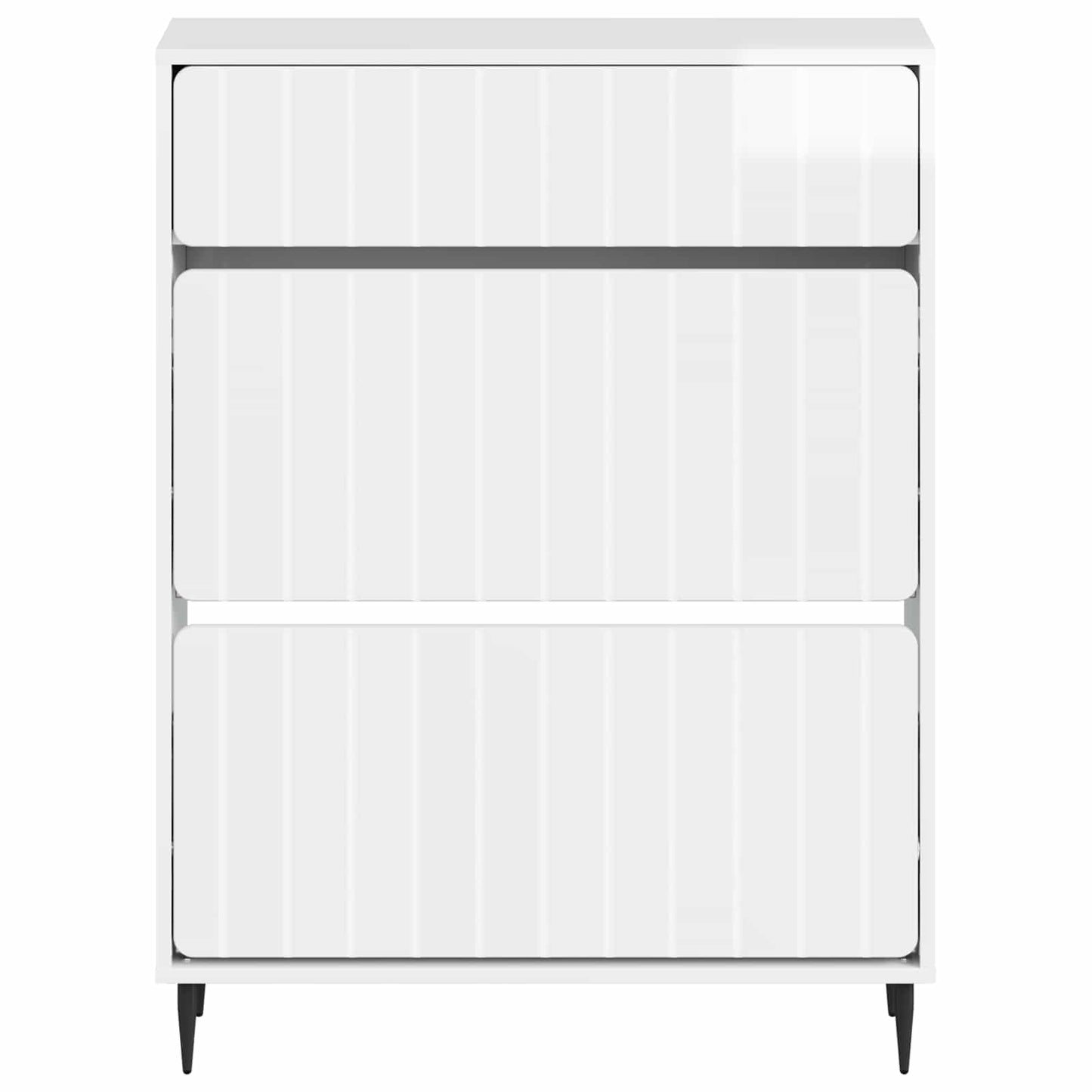 Sko Skap ZWOLLE 78 x 24 x 103 cm Konstruert tre Høgglans hvit