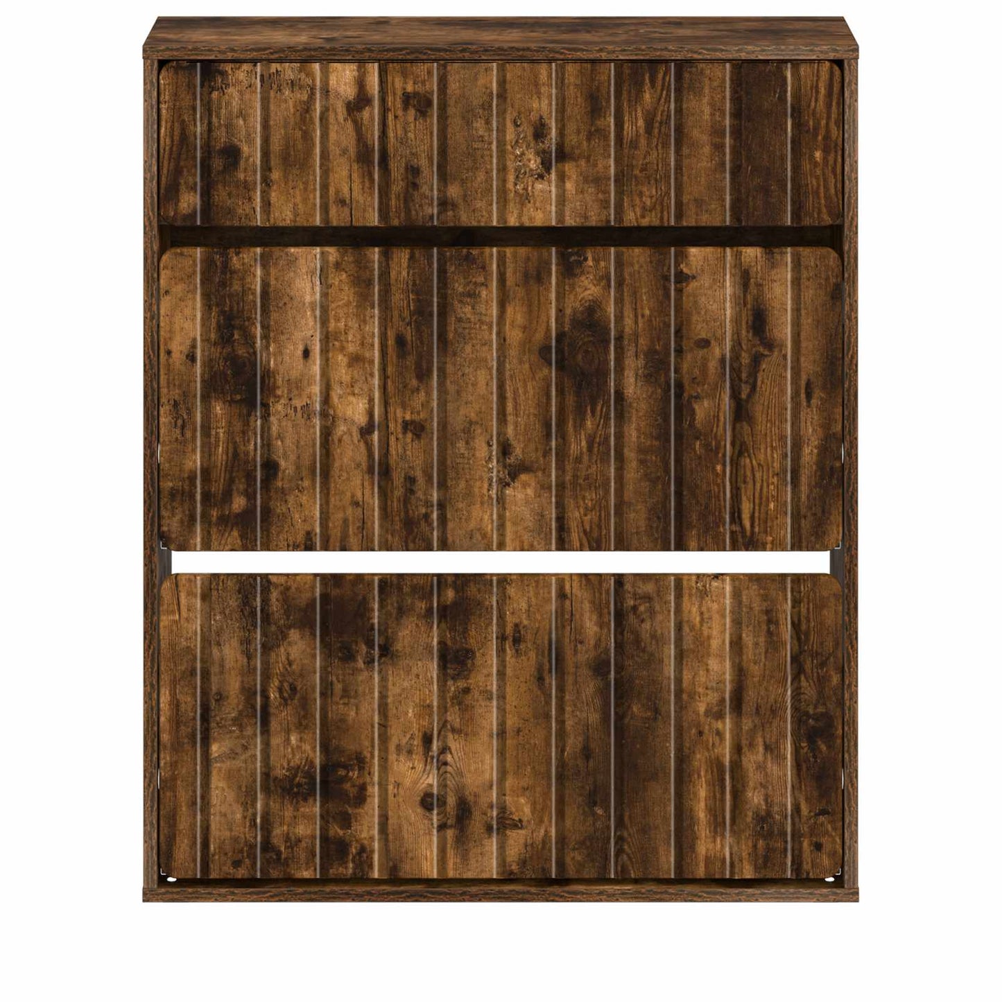 Sko Skap ZWOLLE 78 x 24 x 103 cm Konstruert tre Røkt Eik