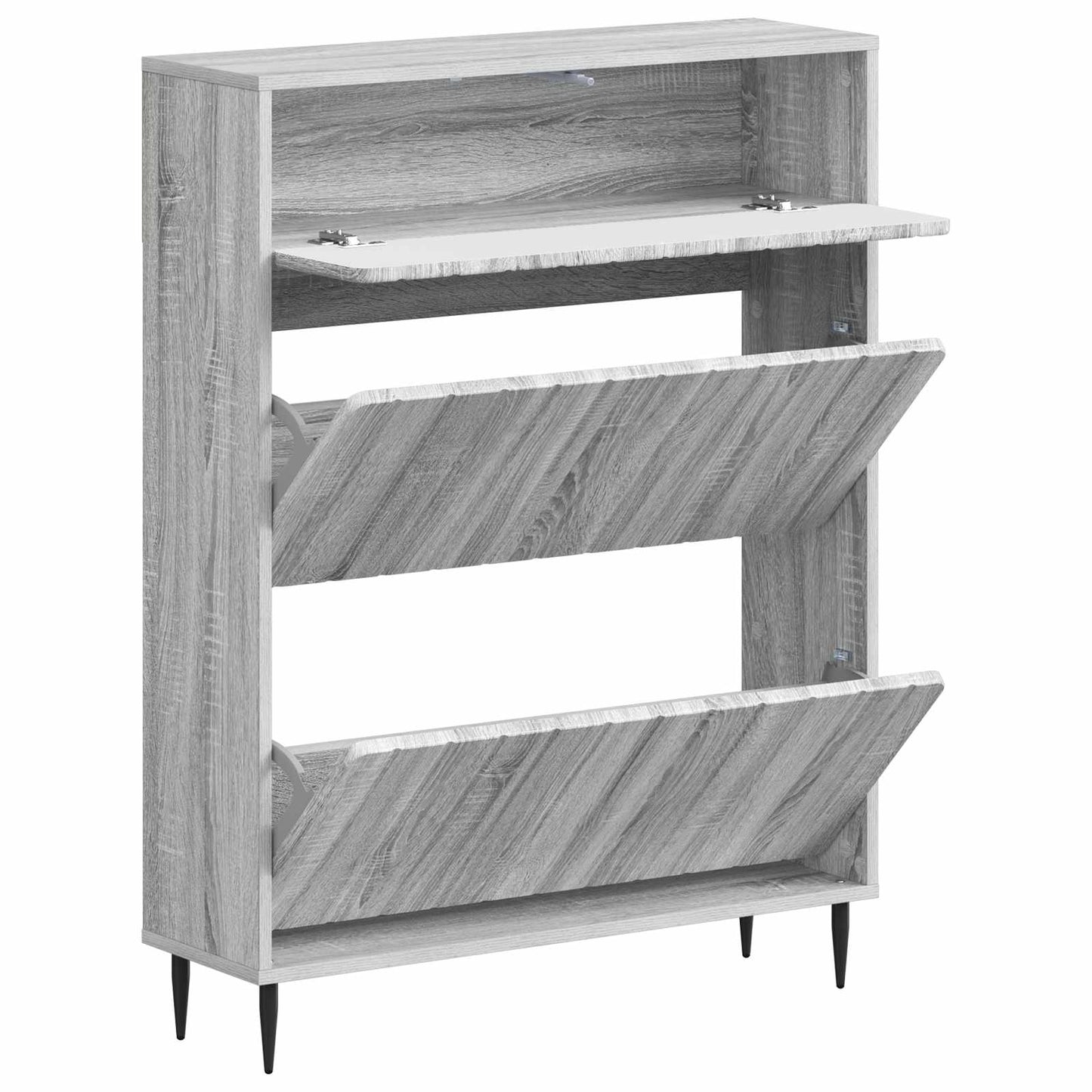Sko Skap ZWOLLE 78 x 24 x 103 cm Konstruert tre Grå Sonoma