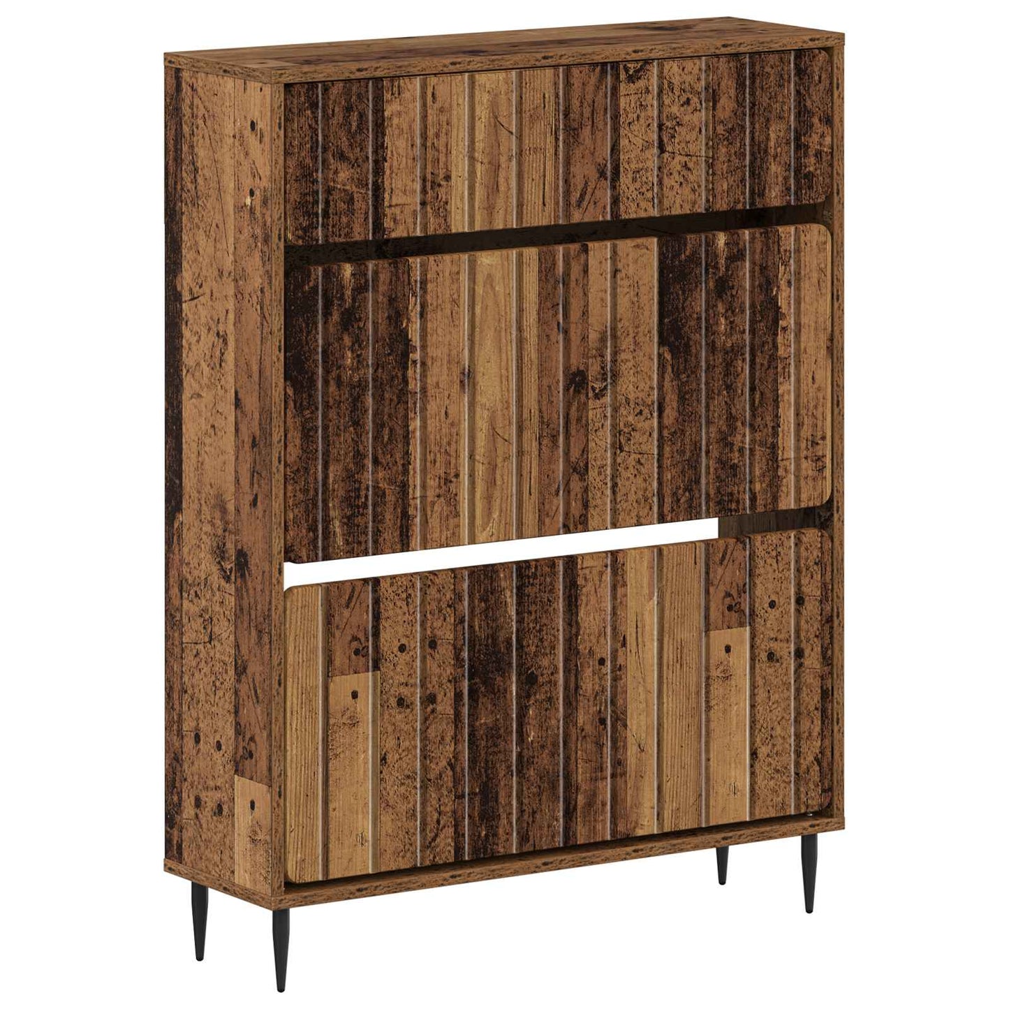 Sko Skap ZWOLLE 78 x 24 x 103 cm Konstruert tre Gammelt tre