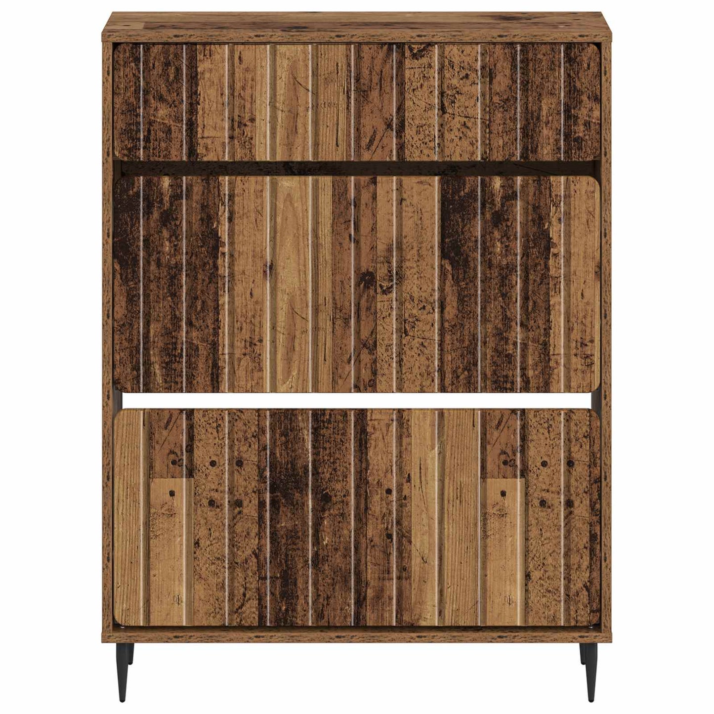 Sko Skap ZWOLLE 78 x 24 x 103 cm Konstruert tre Gammelt tre