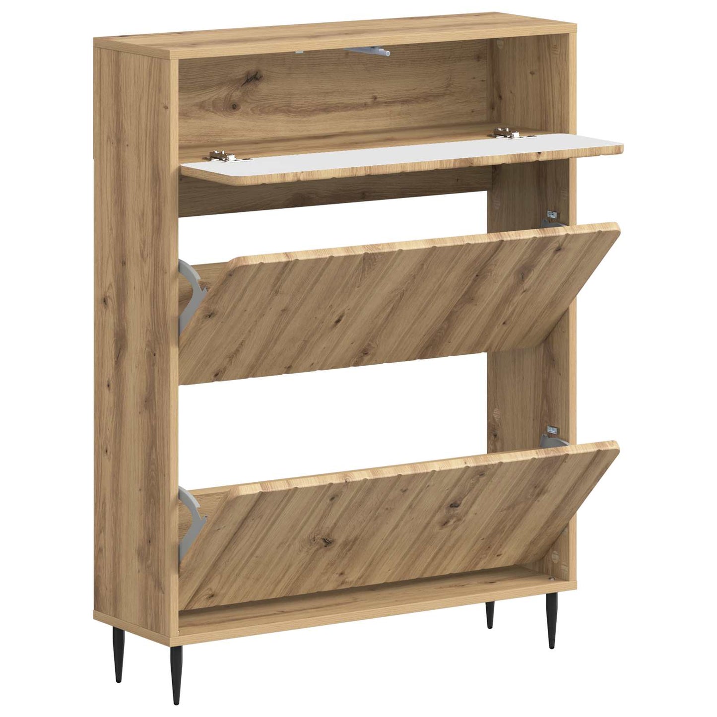 Sko Skap ZWOLLE 78 x 24 x 103 cm Konstruert tre Artisan eik