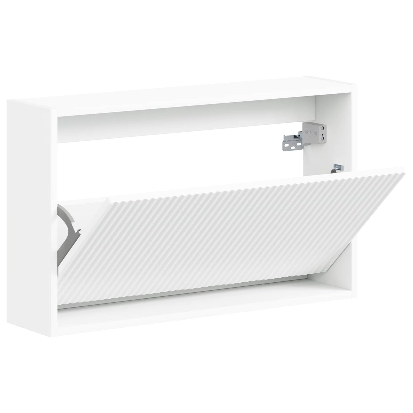 Vegghengt skoskap ARNHEM 71 x 17 x 43 cm Konstruert tre Hvit