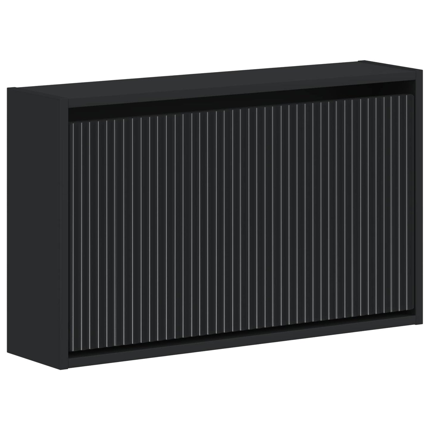 Vegghengt skoskap ARNHEM 71 x 17 x 43 cm Konstruert tre Svart