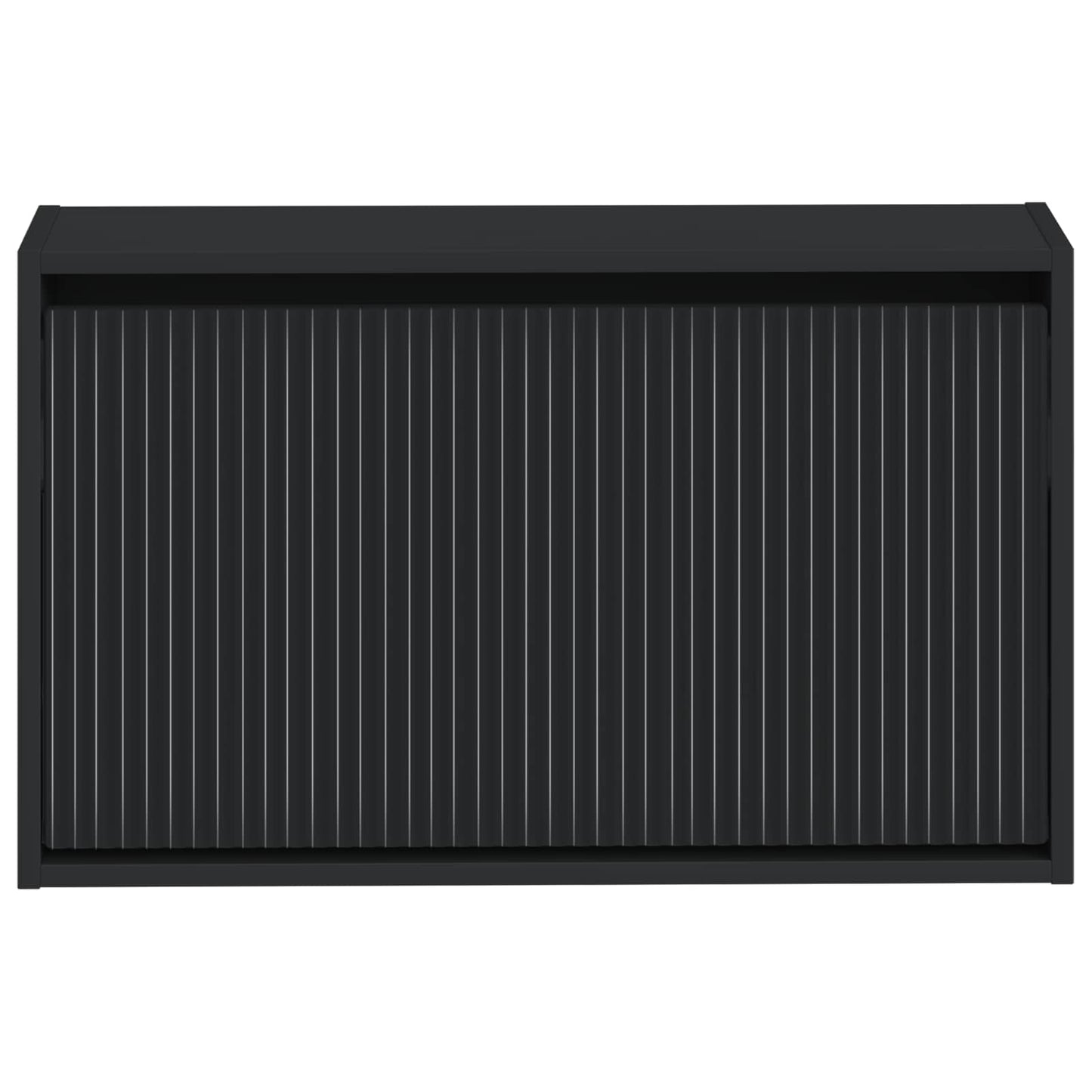 Vegghengt skoskap ARNHEM 71 x 17 x 43 cm Konstruert tre Svart