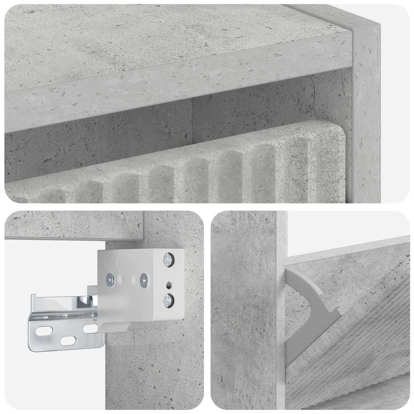 Vegghengt skoskap ARNHEM 71 x 17 x 86 cm Konstruert tre
