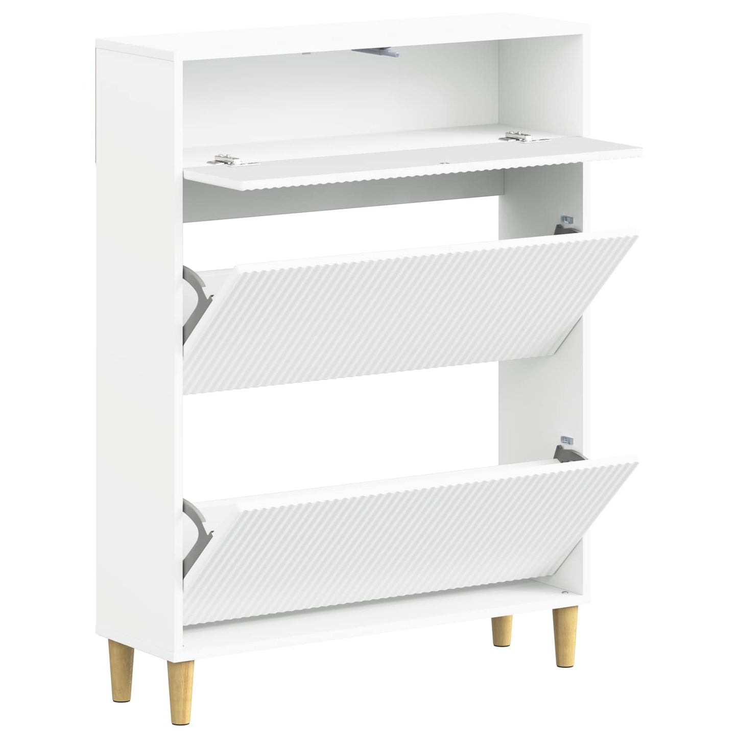 Sko Skap ARNHEM 78 x 24 x 103 cm Konstruert tre Hvit