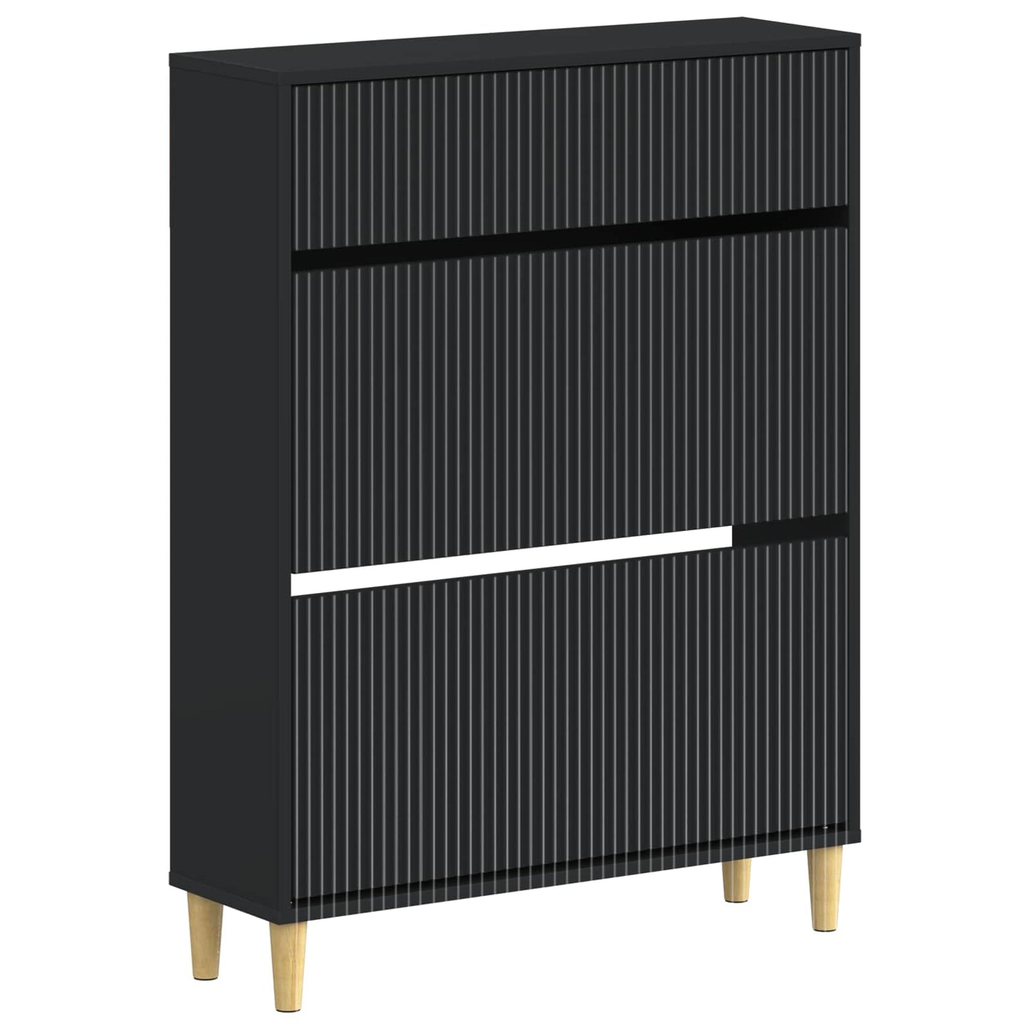 Sko Skap ARNHEM 78 x 24 x 103 cm Konstruert tre Svart