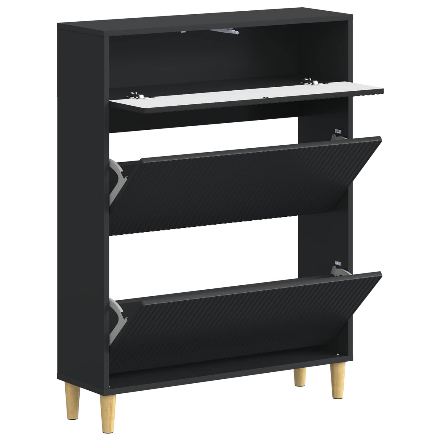 Sko Skap ARNHEM 78 x 24 x 103 cm Konstruert tre Svart