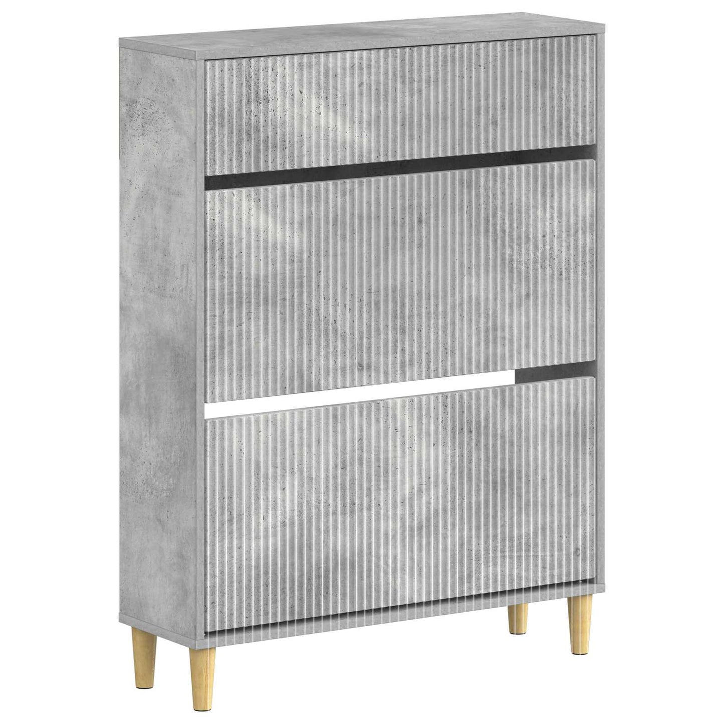 Sko Skap ARNHEM 78 x 24 x 103 cm Konstruert tre Betonggrå
