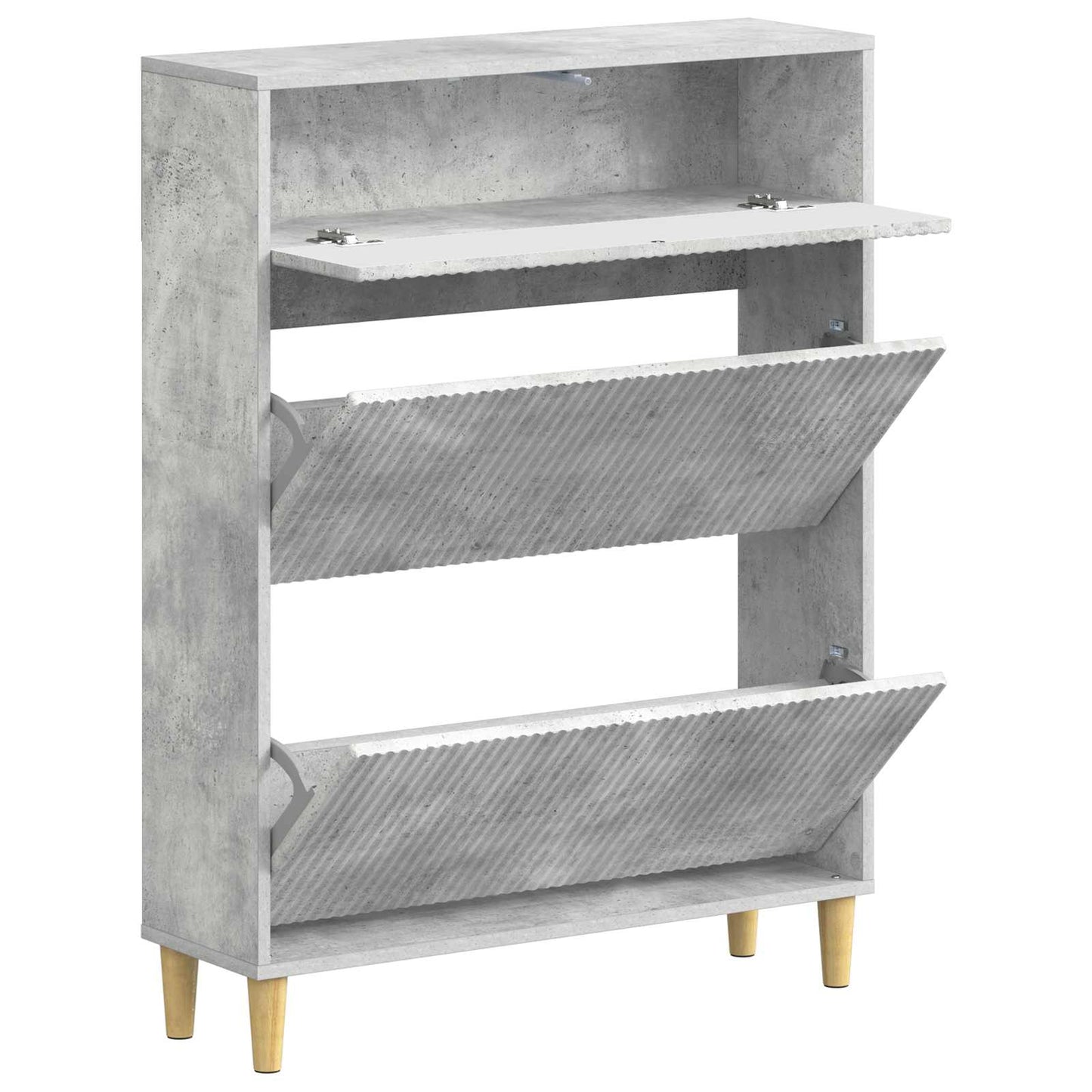 Sko Skap ARNHEM 78 x 24 x 103 cm Konstruert tre Betonggrå