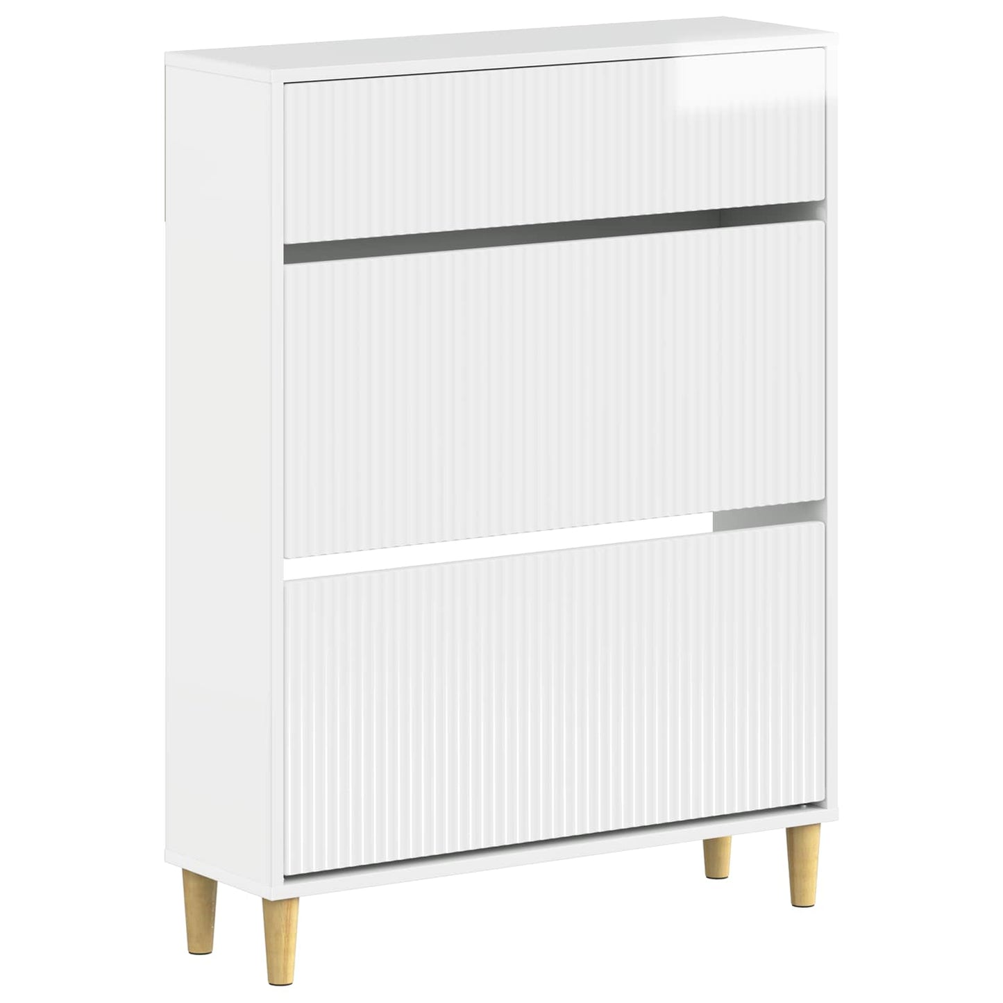 Sko Skap ARNHEM 78 x 24 x 103 cm Konstruert tre Høgglans hvit