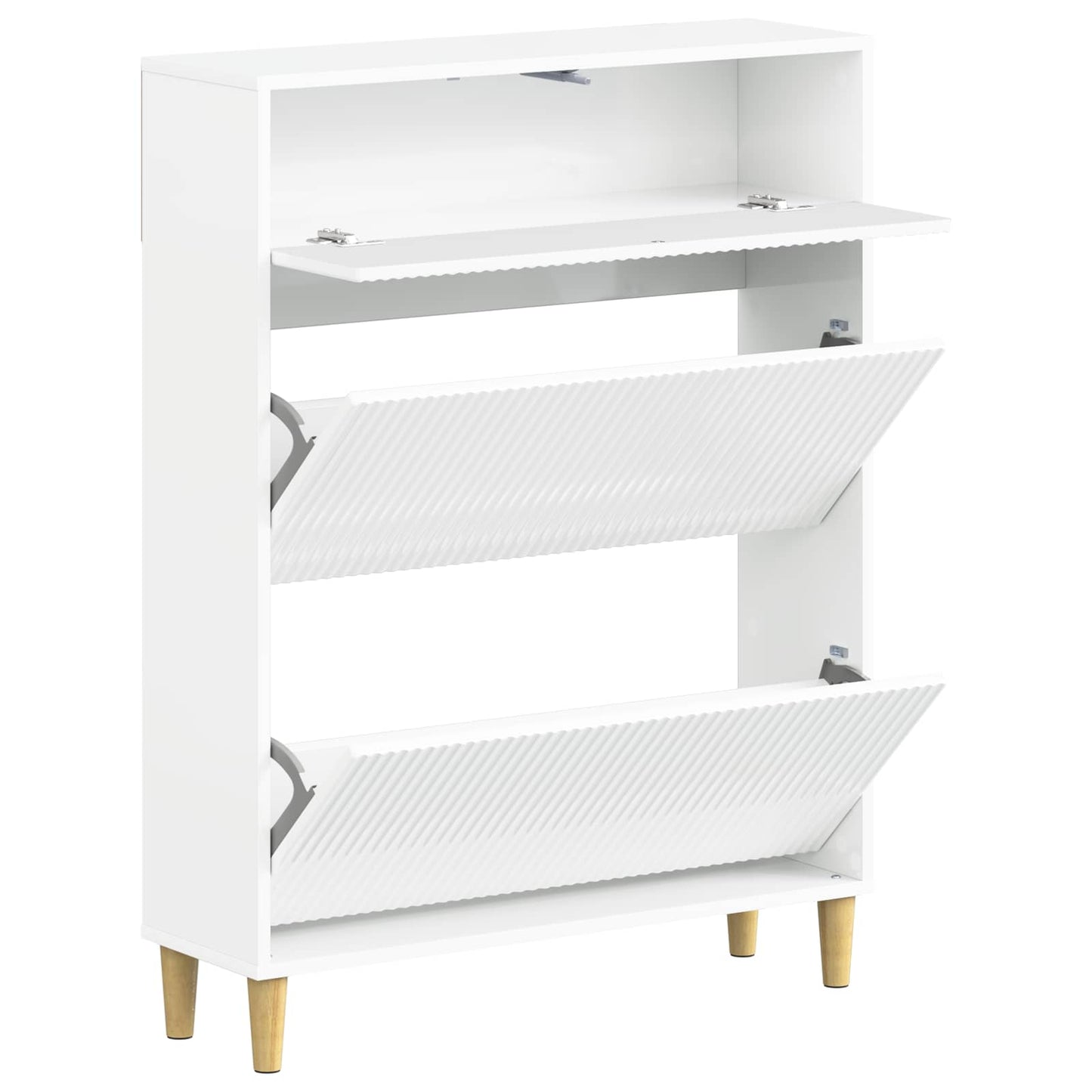Sko Skap ARNHEM 78 x 24 x 103 cm Konstruert tre Høgglans hvit