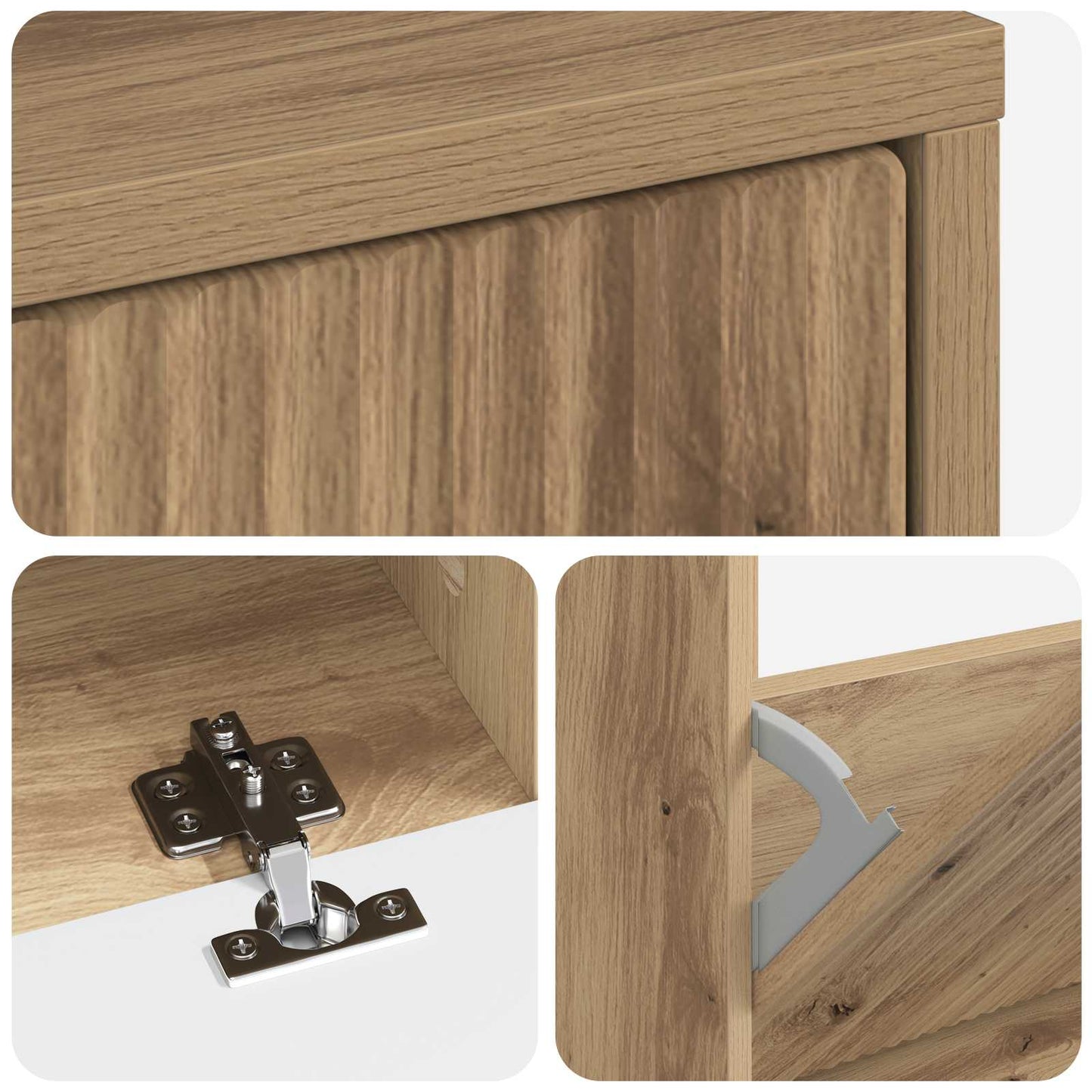 Sko Skap ARNHEM 78 x 24 x 103 cm Konstruert tre Artisan eik