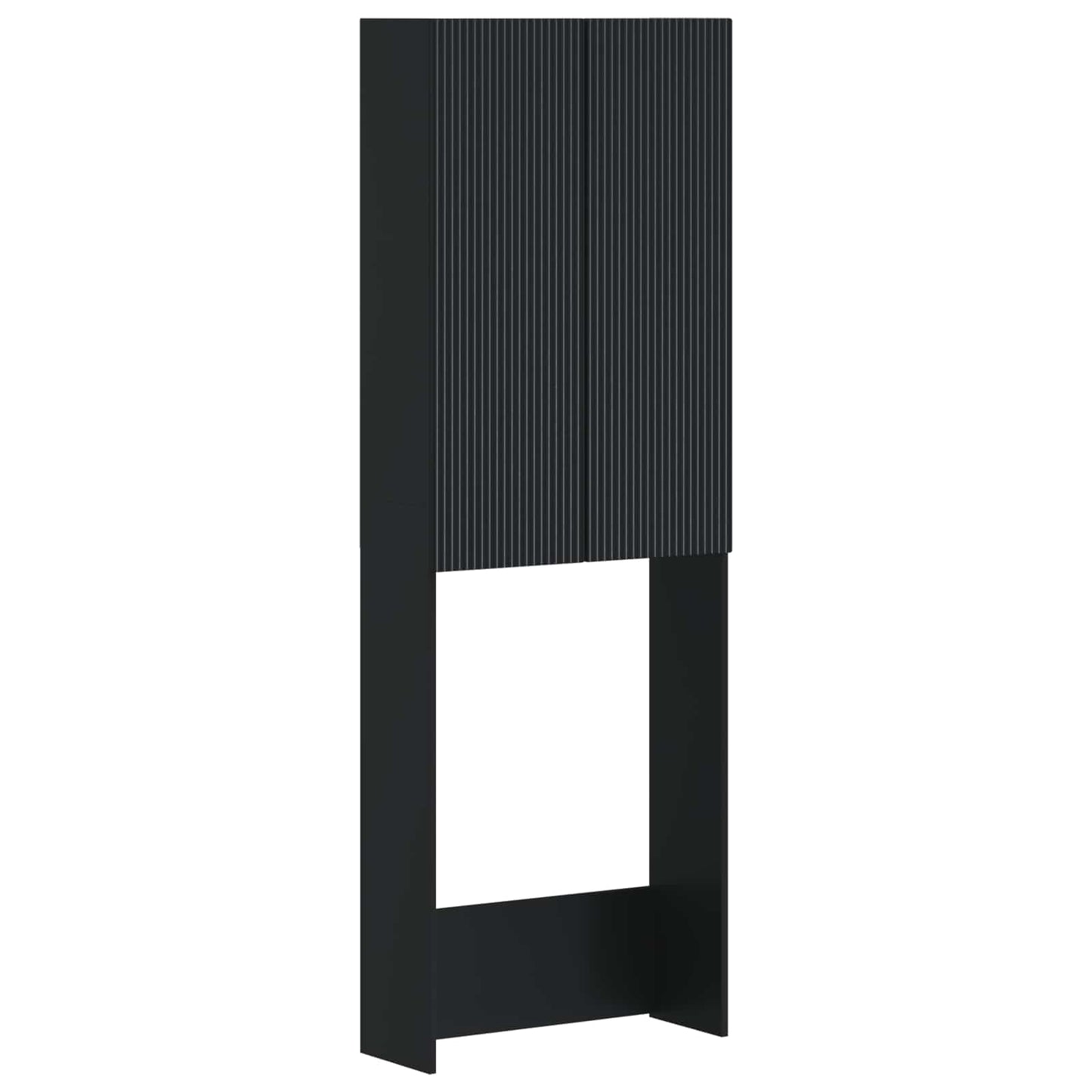 Toalett skap ARNHEM Svart 66 x 25,5 x 190 cm Konstruert tre
