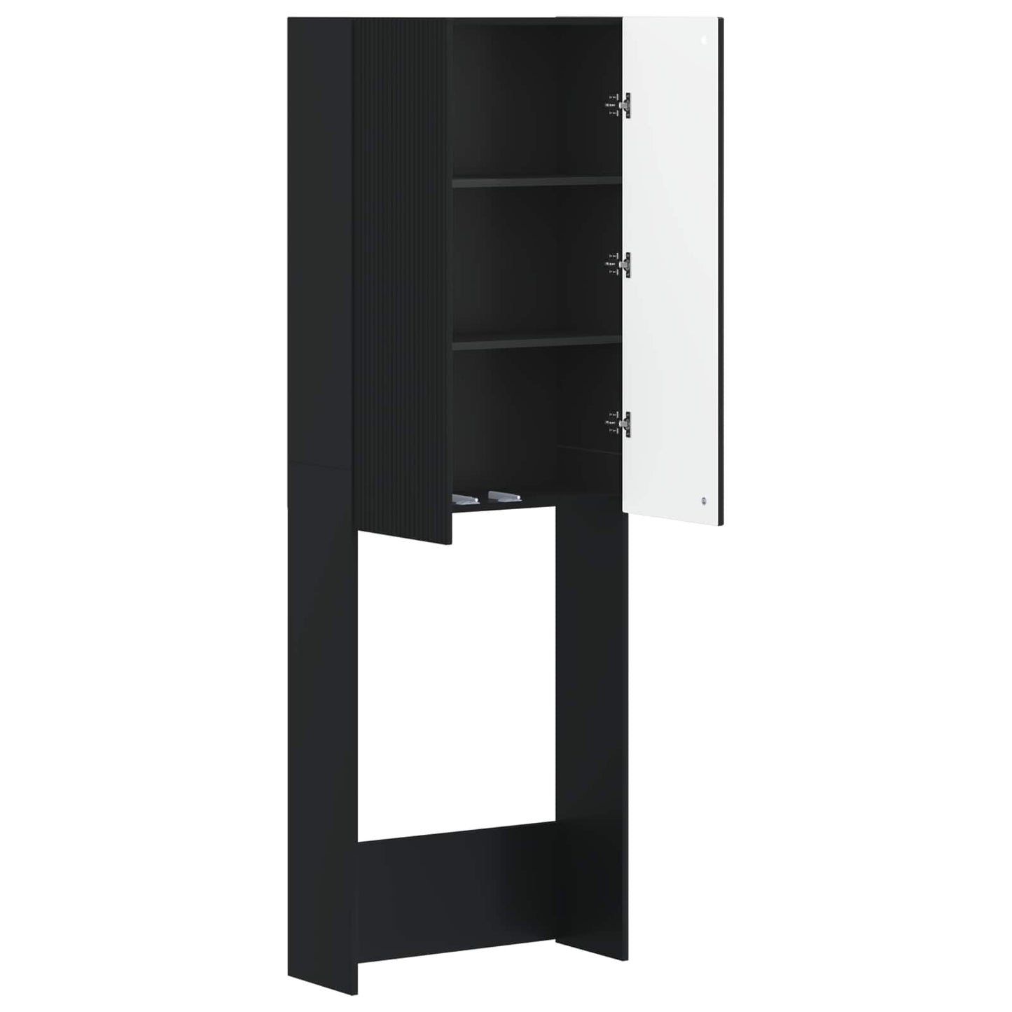 Toalett skap ARNHEM Svart 66 x 25,5 x 190 cm Konstruert tre
