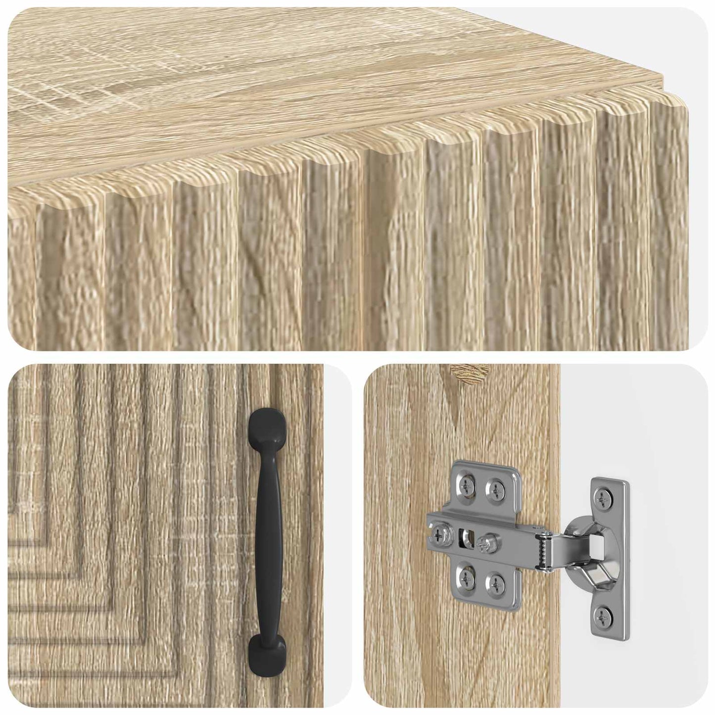 Baderom Oppbevaringsskap HAARLEM Sonoma eik 59,5 x 31 x 80 cm