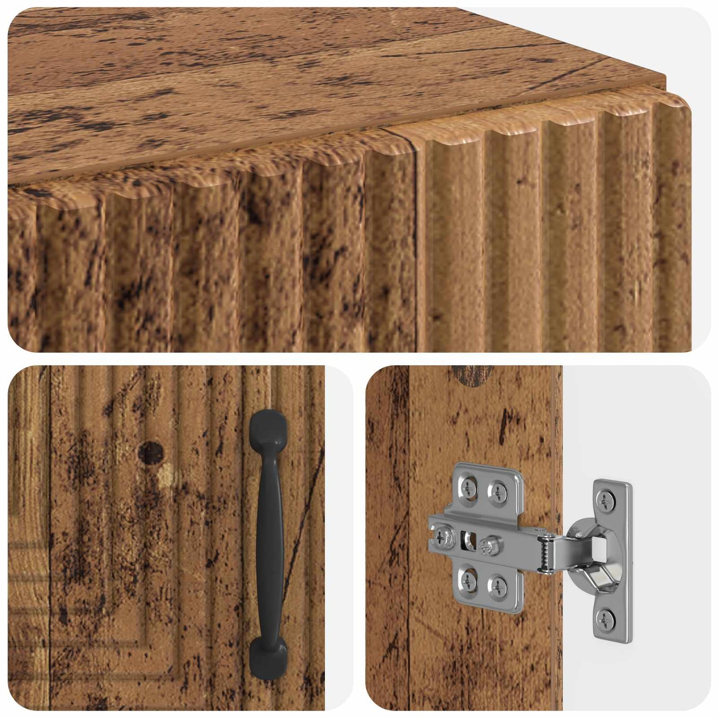 Baderom Oppbevaringsskap HAARLEM Gammelt tre 59,5 x 31 x 80 cm