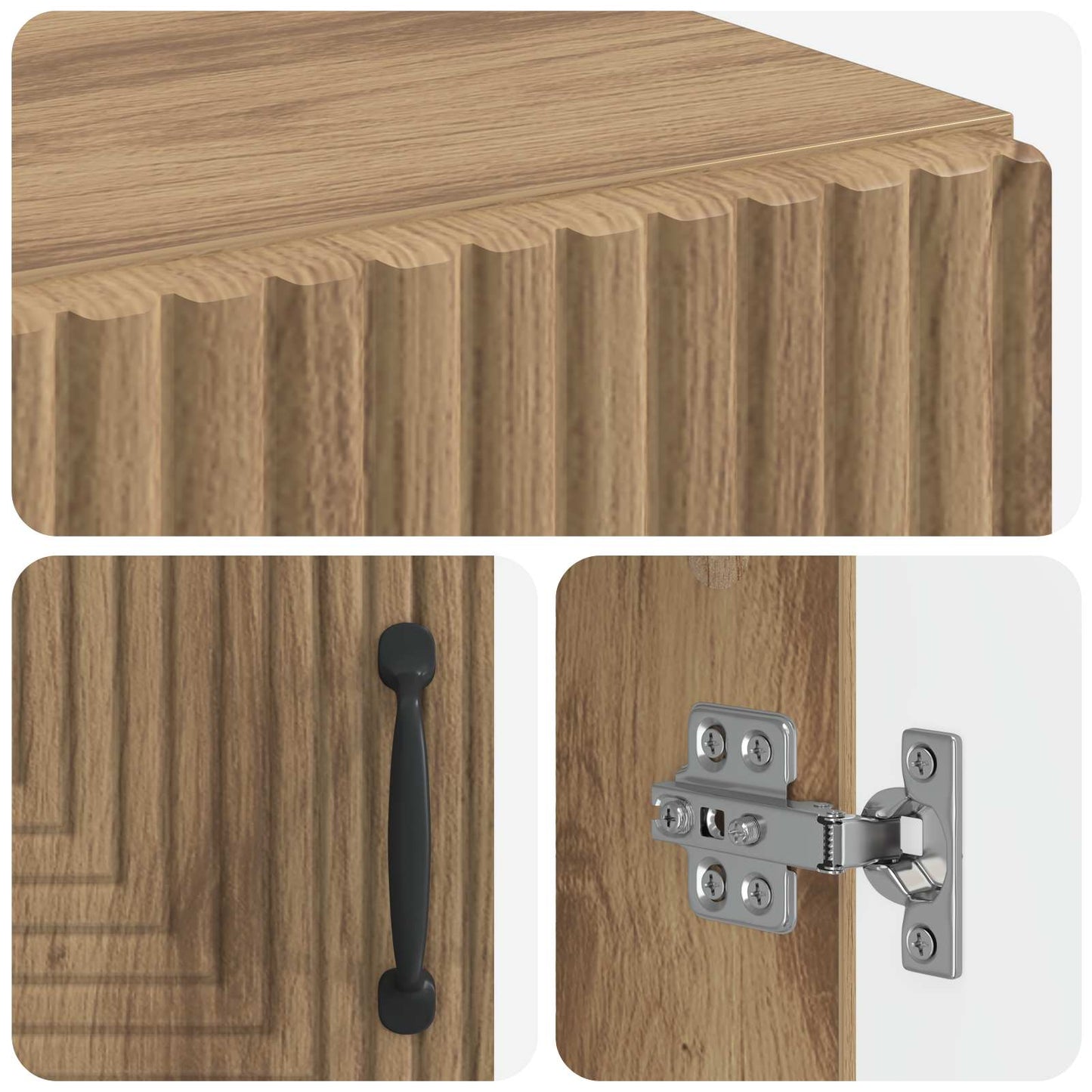 Baderom Oppbevaringsskap HAARLEM Artisan eik 59,5 x 31 x 80 cm