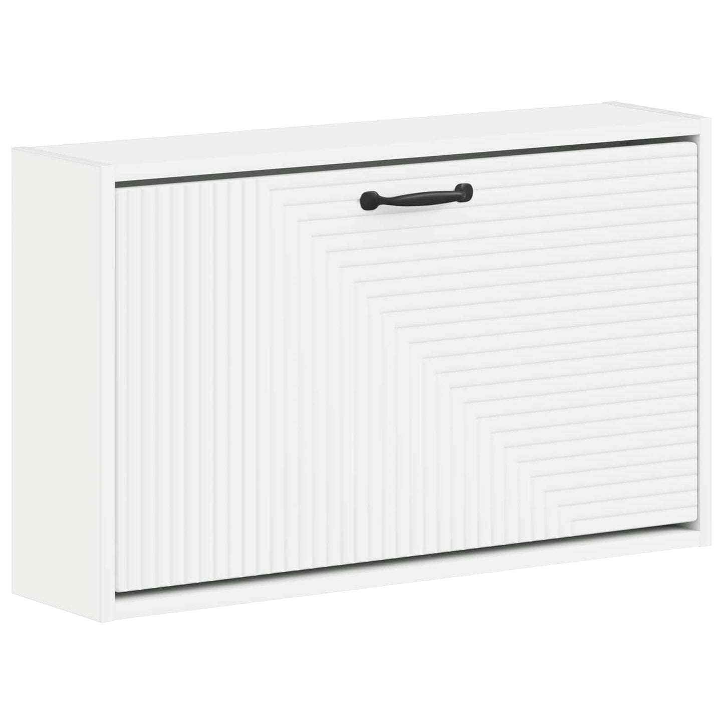 Vegghengt skoskap HAARLEM 71 x 17 x 43 cm Konstruert tre Hvit