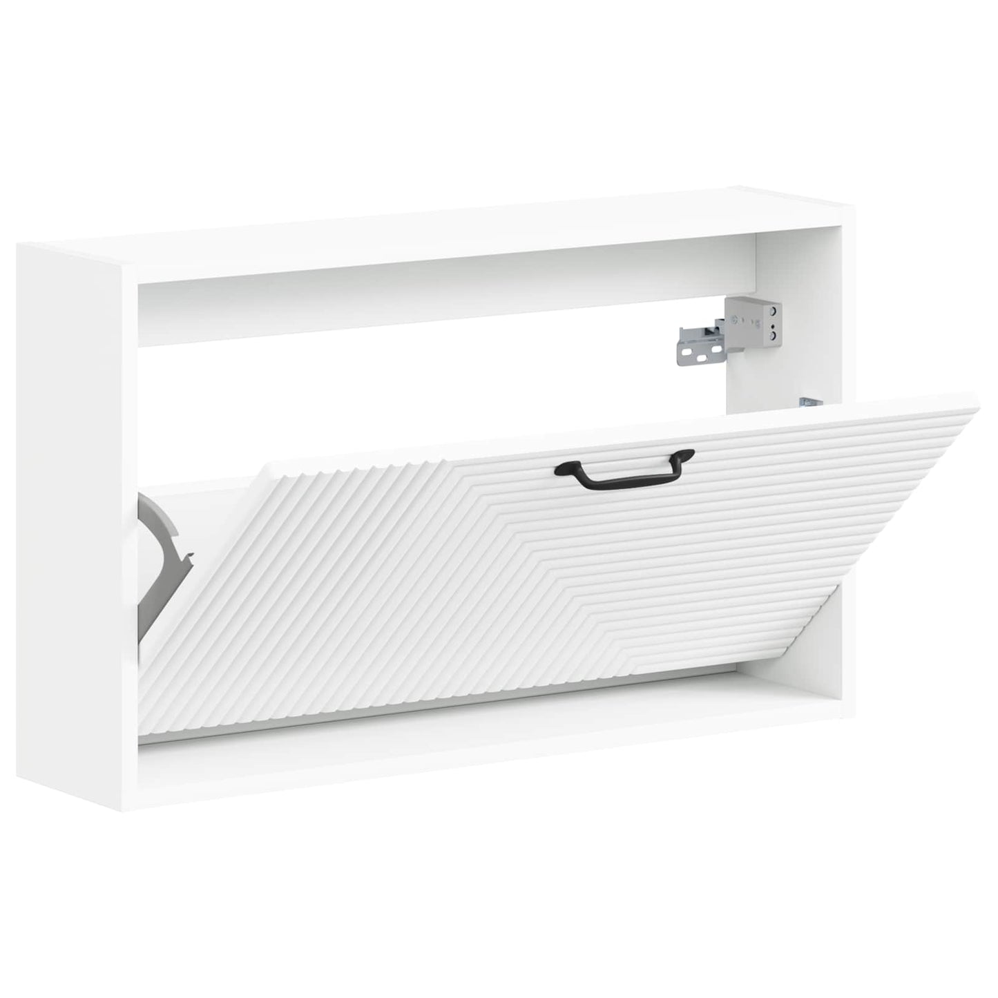 Vegghengt skoskap HAARLEM 71 x 17 x 43 cm Konstruert tre Hvit