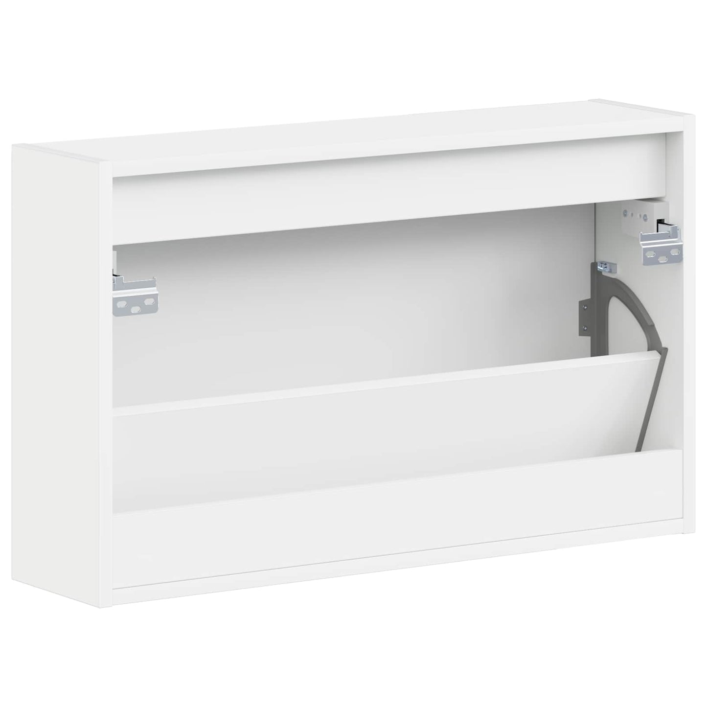 Vegghengt skoskap HAARLEM 71 x 17 x 43 cm Konstruert tre Hvit