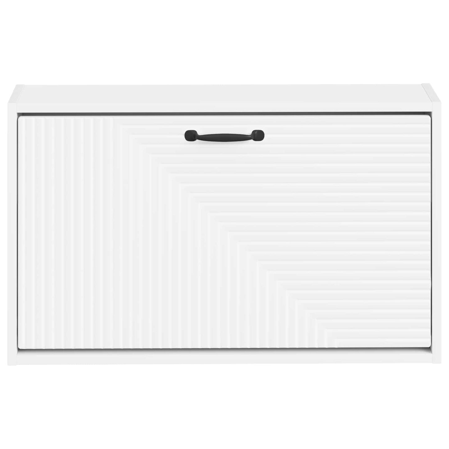 Vegghengt skoskap HAARLEM 71 x 17 x 43 cm Konstruert tre Hvit