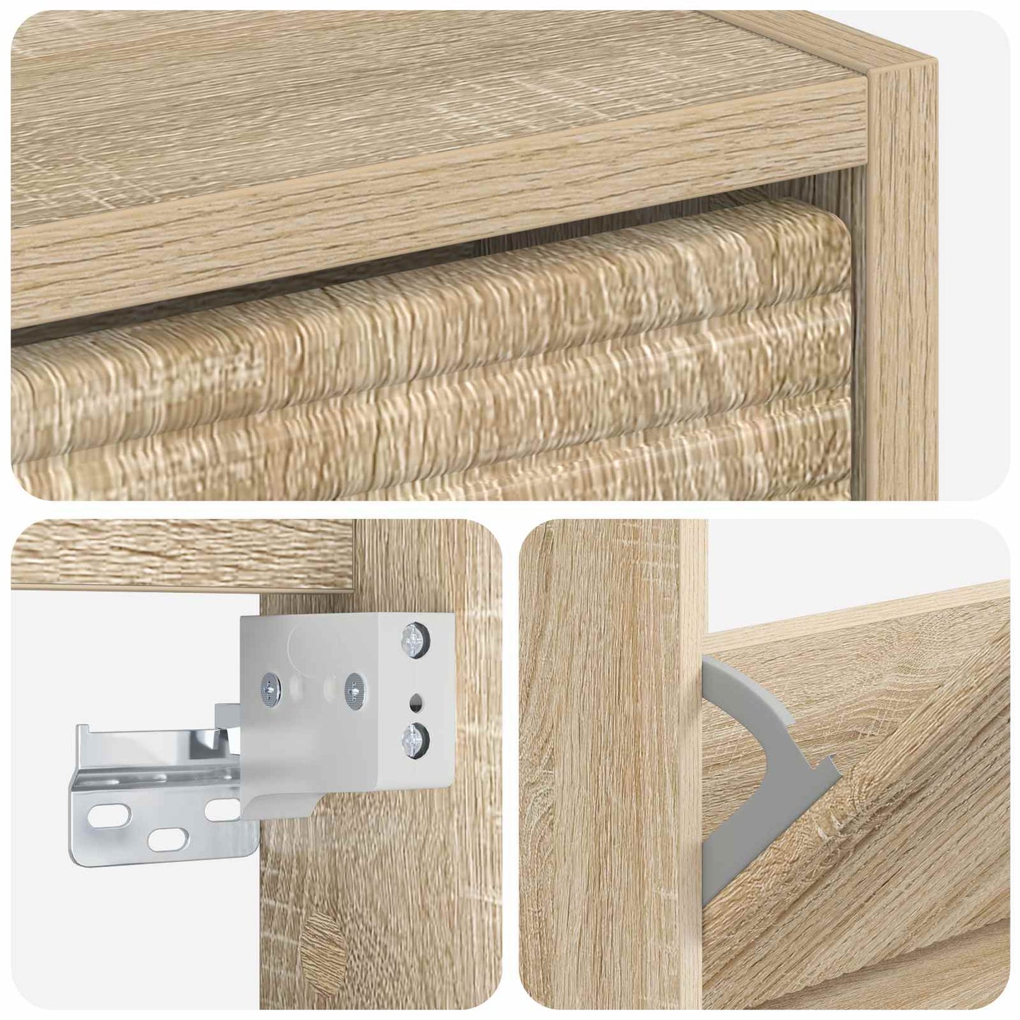 Vegghengt skoskap HAARLEM 71 x 17 x 43 cm Konstruert tre
